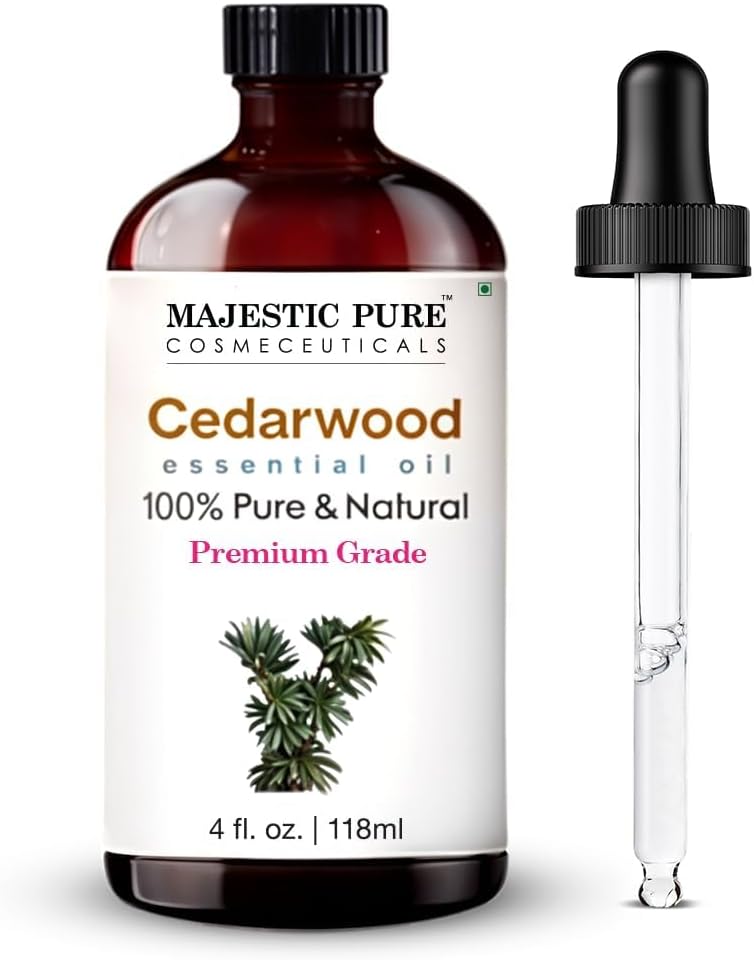 Majestic Pure Lavender Essential Oil for Diffuser - 4 Fl Oz | 100% Natural Essentials Oils for Aromatherapy, Soap and Candle Making Fragrance, Massage and Skin, Lavender Oil
