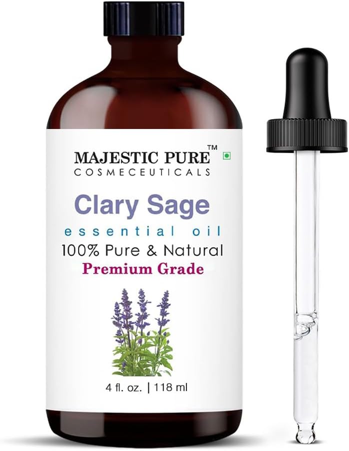 Majestic Pure Lavender Essential Oil for Diffuser - 4 Fl Oz | 100% Natural Essentials Oils for Aromatherapy, Soap and Candle Making Fragrance, Massage and Skin, Lavender Oil