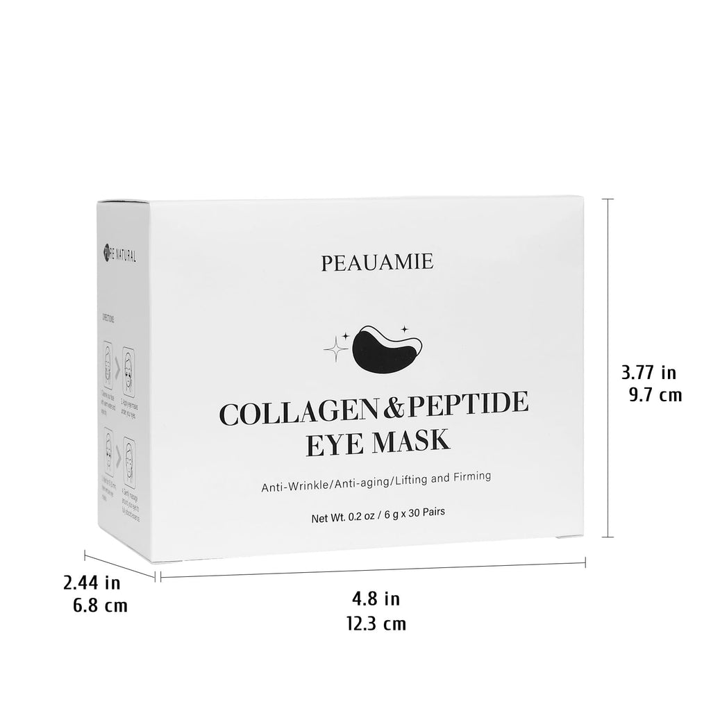 PEAUAMIE Under Eye Patches Gold and Hyaluronic Acid for puffy eyes,Rose Eye Masks for Dark Circles and Puffiness skin care Smooth Wrinkles products 30 Pairs