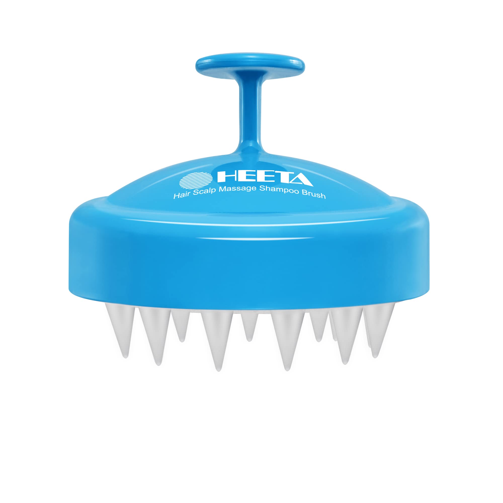 HEETA Scalp Massager Hair Growth Scrubber for Dandruff Removal Hair Care | Silicone Head Massager Relaxing, Shampoo Brush Cleansing Exfoliating for All Hair Type, Easy-Grip, Bath Shower Accessories
