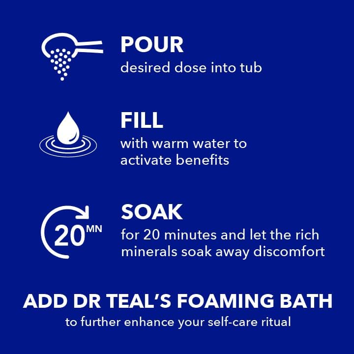 Dr Teal's Epsom Salt Magnesium Soak, Lavender, Eucalyptus & Wellness Trio, 3 lbs (Pack of 3)