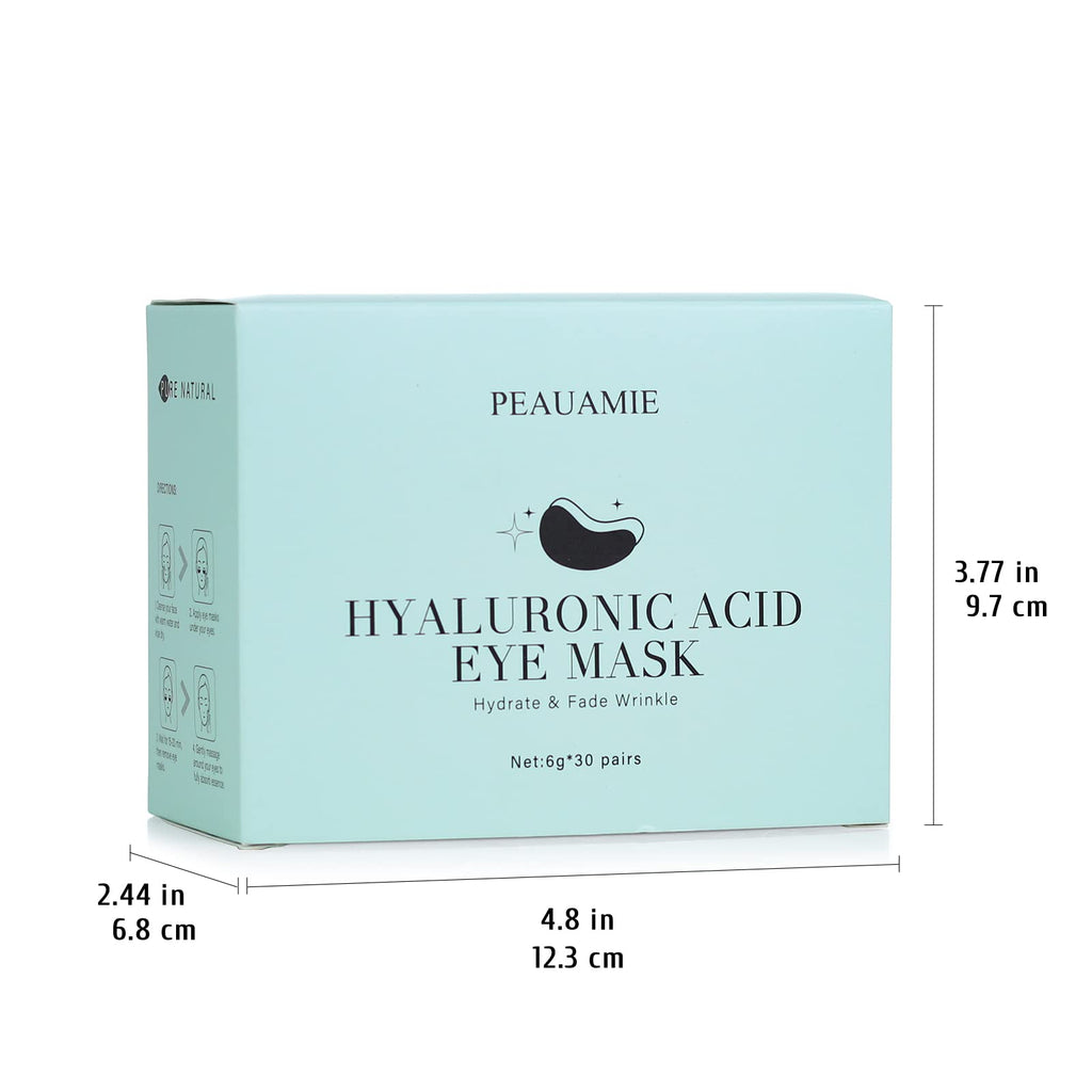 PEAUAMIE Under Eye Patches Gold and Hyaluronic Acid for puffy eyes,Rose Eye Masks for Dark Circles and Puffiness skin care Smooth Wrinkles products 30 Pairs