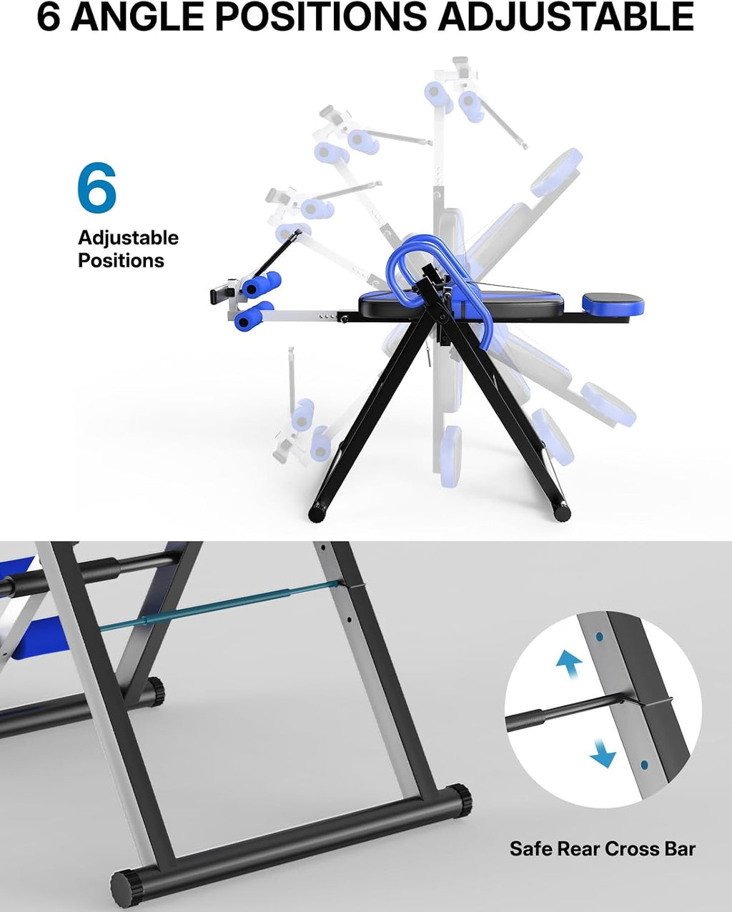 YOLEO Gravity Inversion Table for Back Pain Relief 2026 New Inversion Table | w/Lumbar Support, Easy to Assemble, Back Stretcher Machine 300 lbs