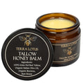 Terra Lotus - Organic Grass-Fed Beef Tallow Balm with Raw Honey - Moisturizing Cream - Handmade All-Natural Moisturizer (2 Oz, Unscented)
