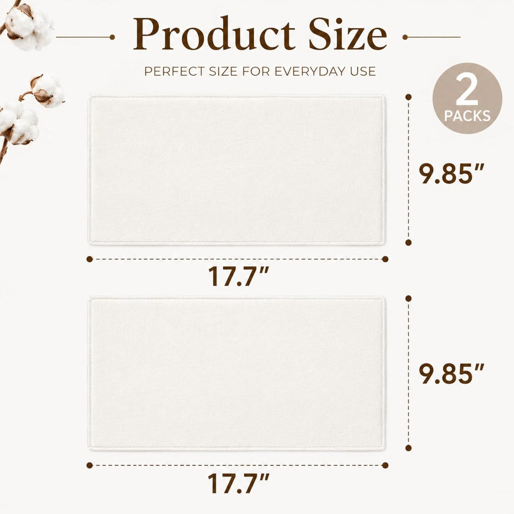 2 Pcs Organic Cotton Flannel for Castor Oil Pack Wrap, Reusable Castor Oil Compress for Stomach, Abdomen, Joints & Other Areas
