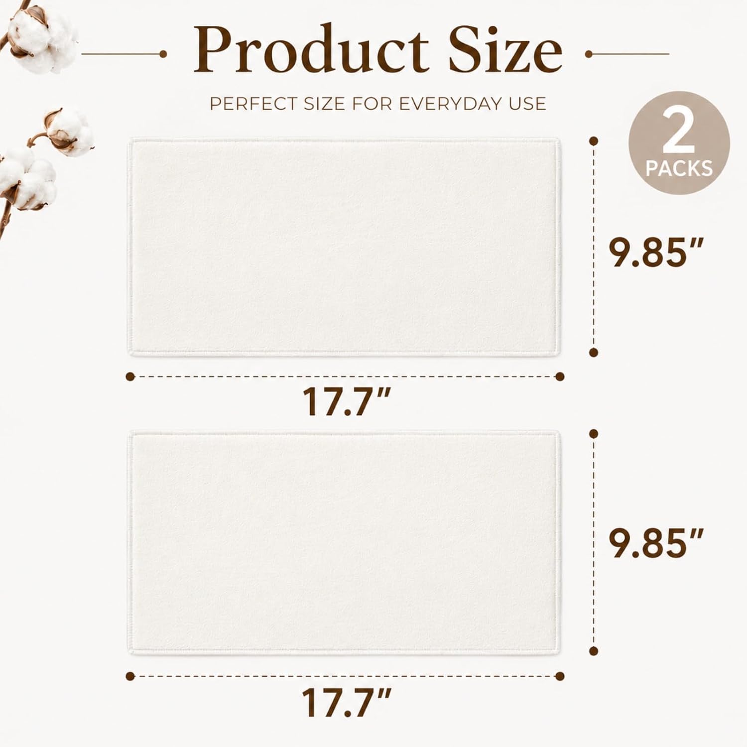 2 Pcs Organic Cotton Flannel for Castor Oil Pack Wrap, Reusable Castor Oil Compress for Stomach, Abdomen, Joints & Other Areas