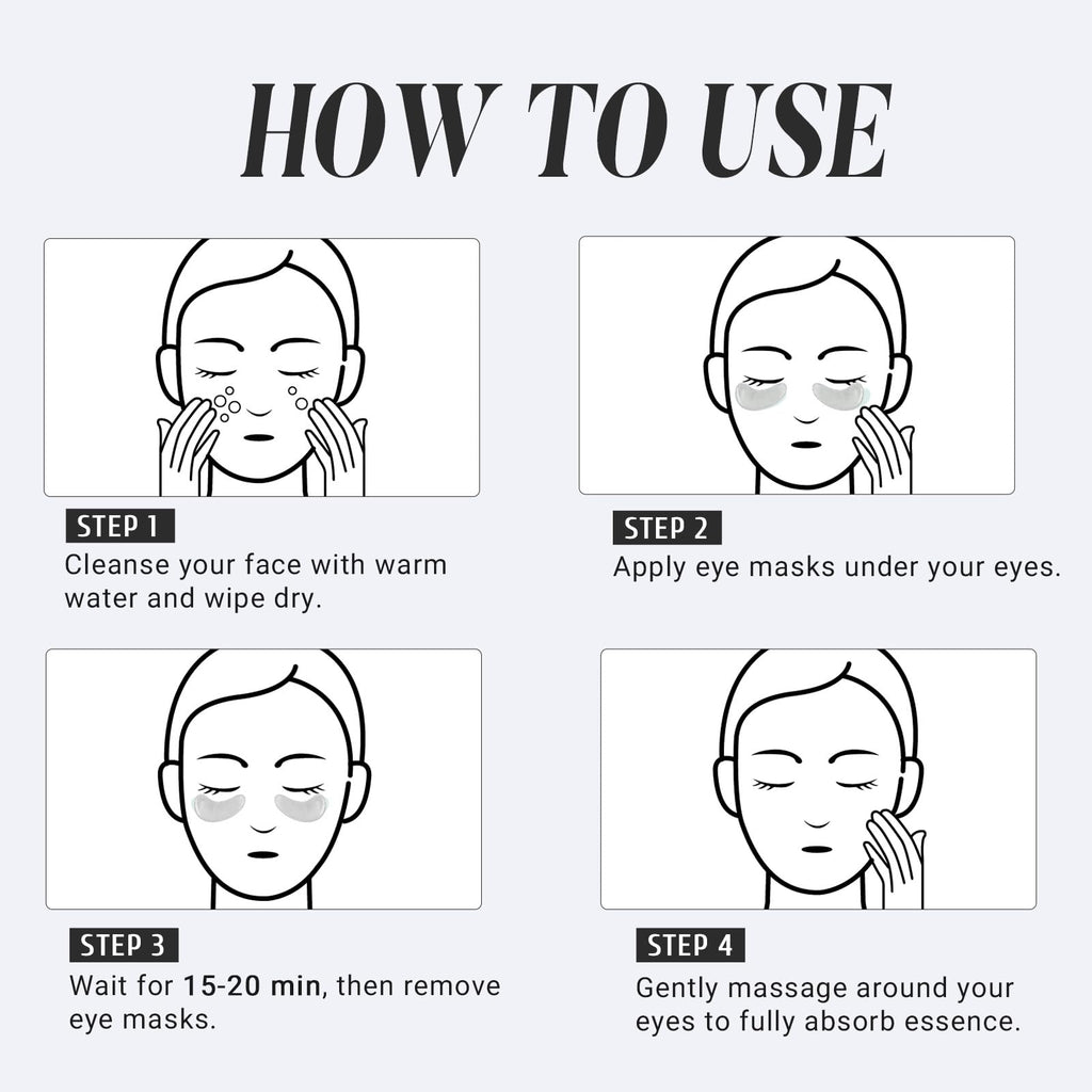 PEAUAMIE Under Eye Patches Gold and Hyaluronic Acid for puffy eyes,Rose Eye Masks for Dark Circles and Puffiness skin care Smooth Wrinkles products 30 Pairs