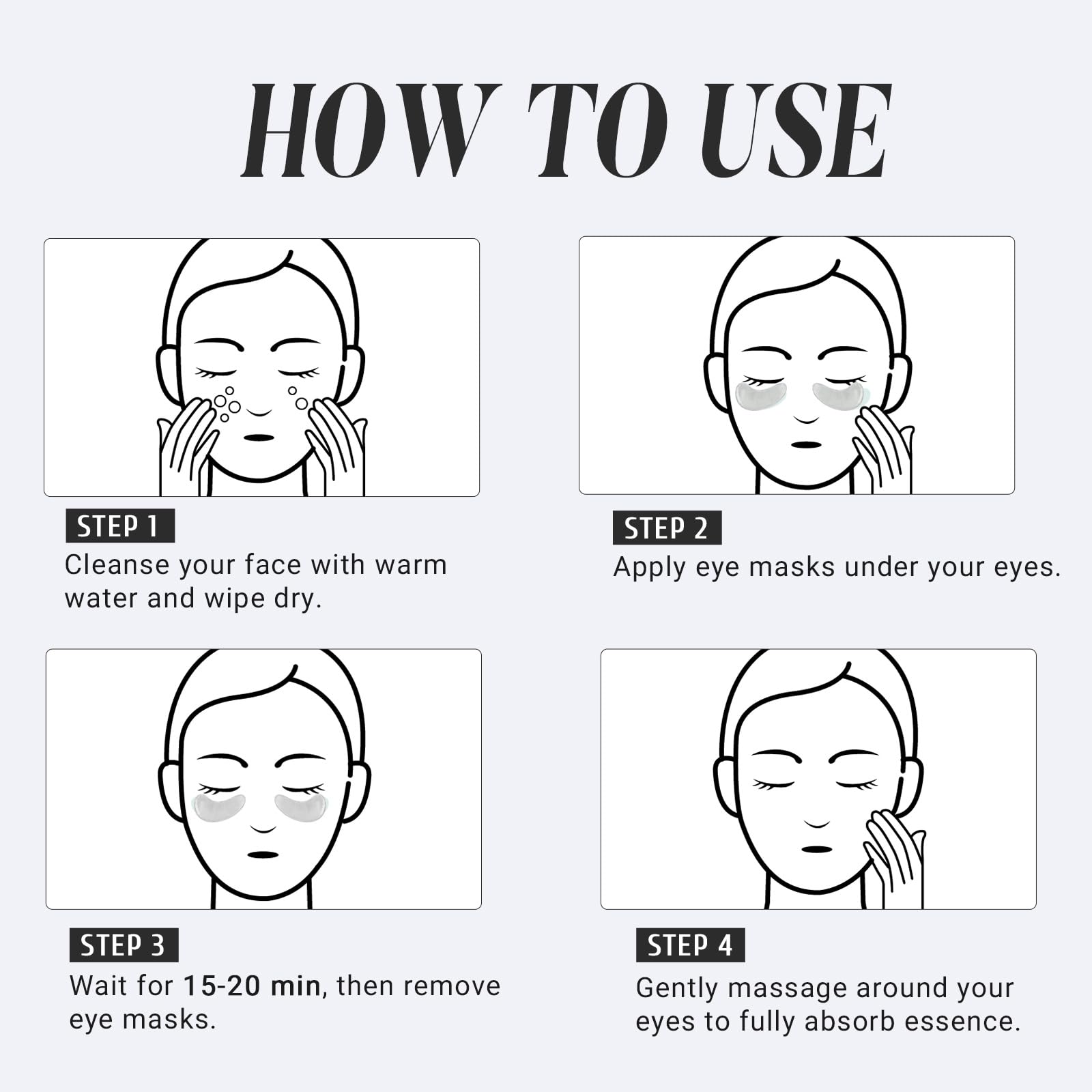 PEAUAMIE Under Eye Patches Gold and Hyaluronic Acid for puffy eyes,Rose Eye Masks for Dark Circles and Puffiness skin care Smooth Wrinkles products 30 Pairs