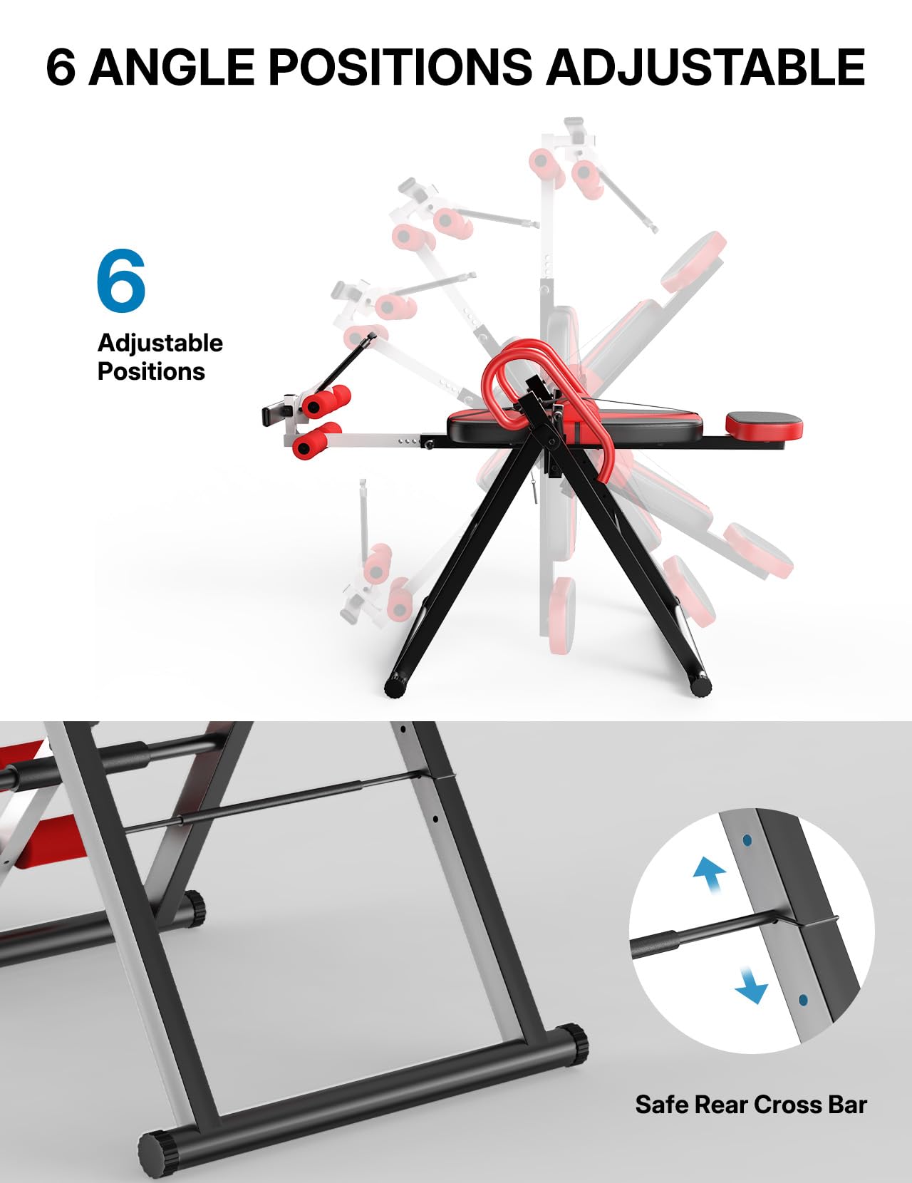 YOLEO Gravity Inversion Table for Back Pain Relief 2026 New Inversion Table | w/Lumbar Support, Easy to Assemble, Back Stretcher Machine 300 lbs