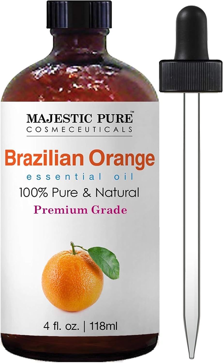Majestic Pure Lavender Essential Oil for Diffuser - 4 Fl Oz | 100% Natural Essentials Oils for Aromatherapy, Soap and Candle Making Fragrance, Massage and Skin, Lavender Oil