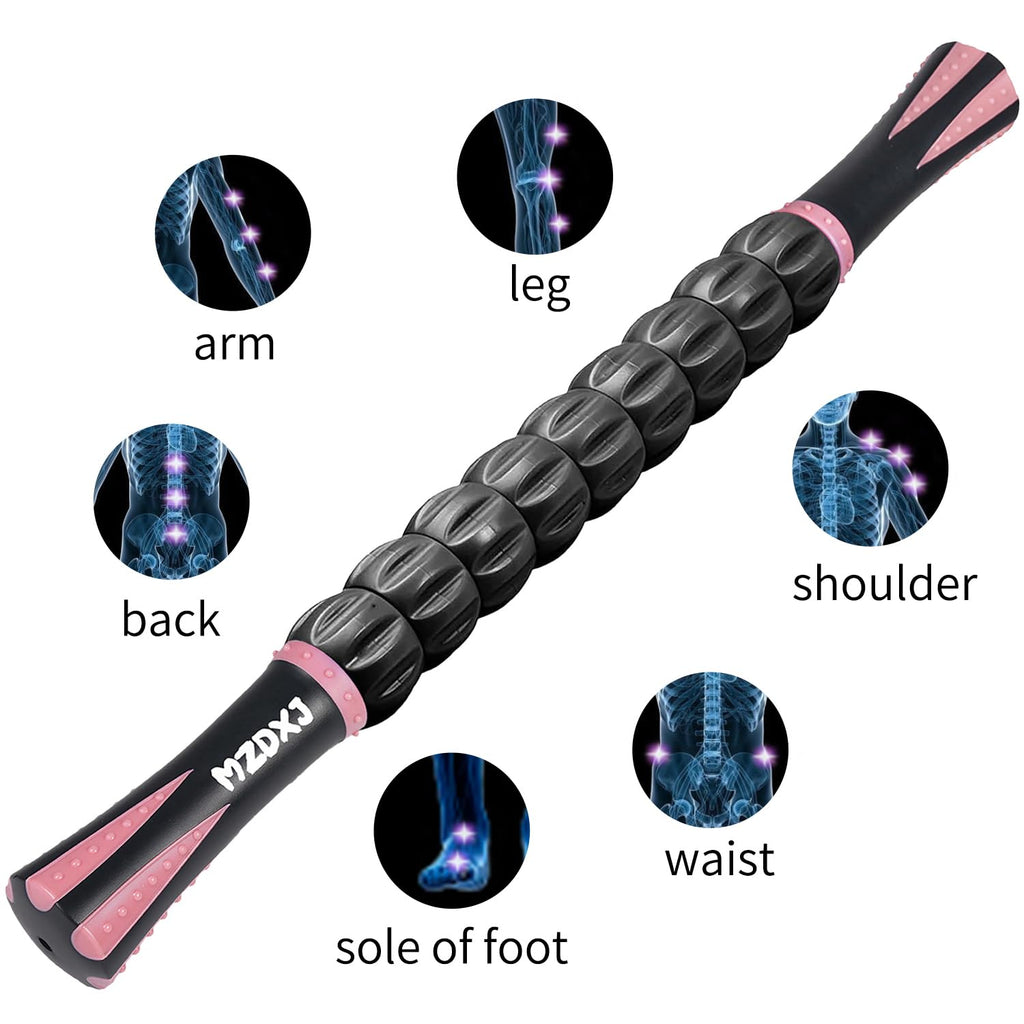 Wooden Cellulite Massage Roller for Legs and Thighs - Handheld Fascia Blaster Tool for Muscle Relief, Lymphatic Drainage & Body Sculpting - Anti Cellulite Massager for Women and Men (12 Wheel)