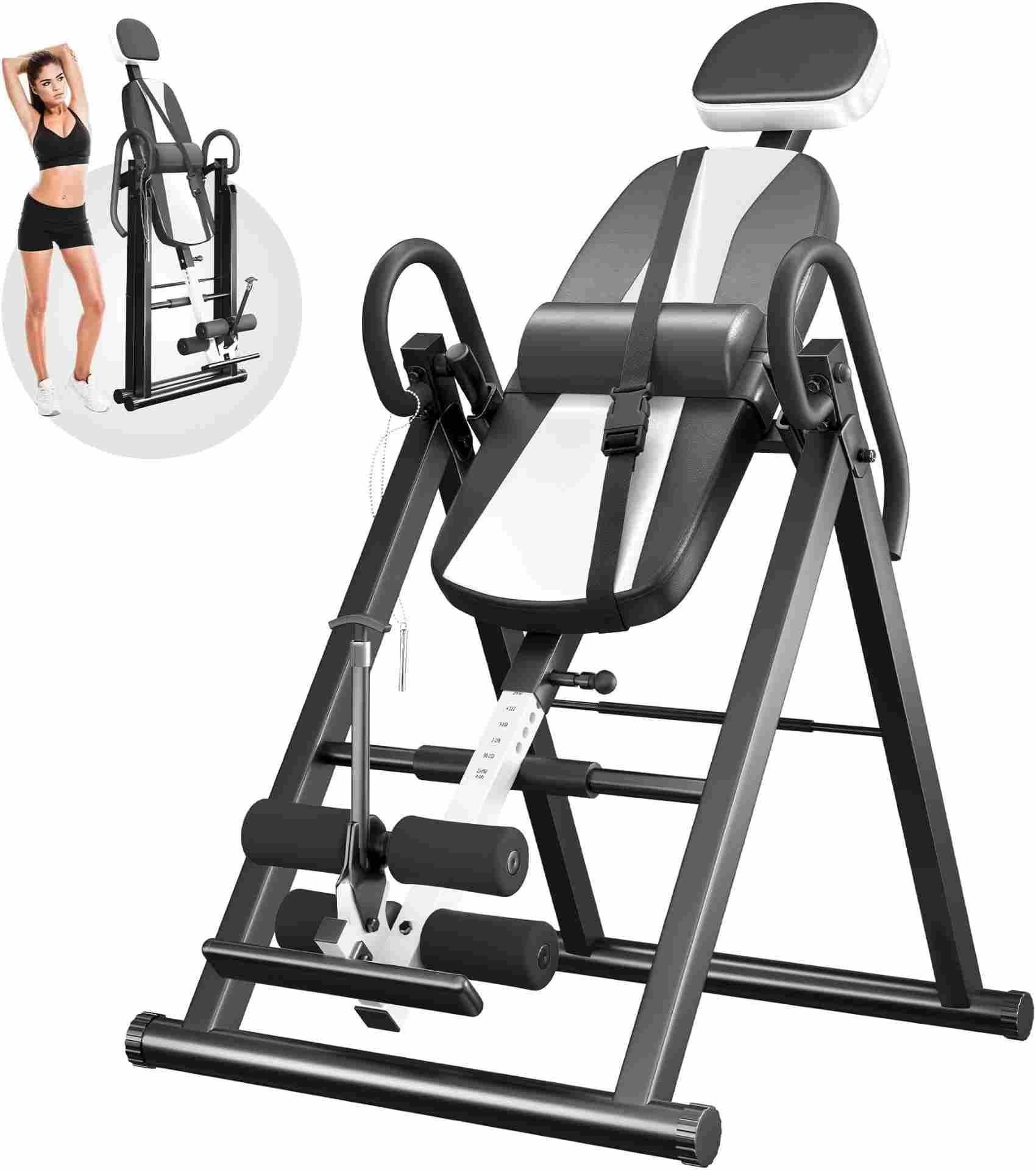 YOLEO Gravity Inversion Table for Back Pain Relief 2026 New Inversion Table | w/Lumbar Support, Easy to Assemble, Back Stretcher Machine 300 lbs