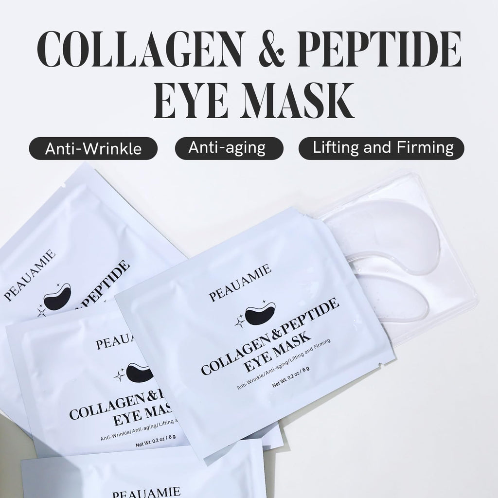 PEAUAMIE Under Eye Patches Gold and Hyaluronic Acid for puffy eyes,Rose Eye Masks for Dark Circles and Puffiness skin care Smooth Wrinkles products 30 Pairs