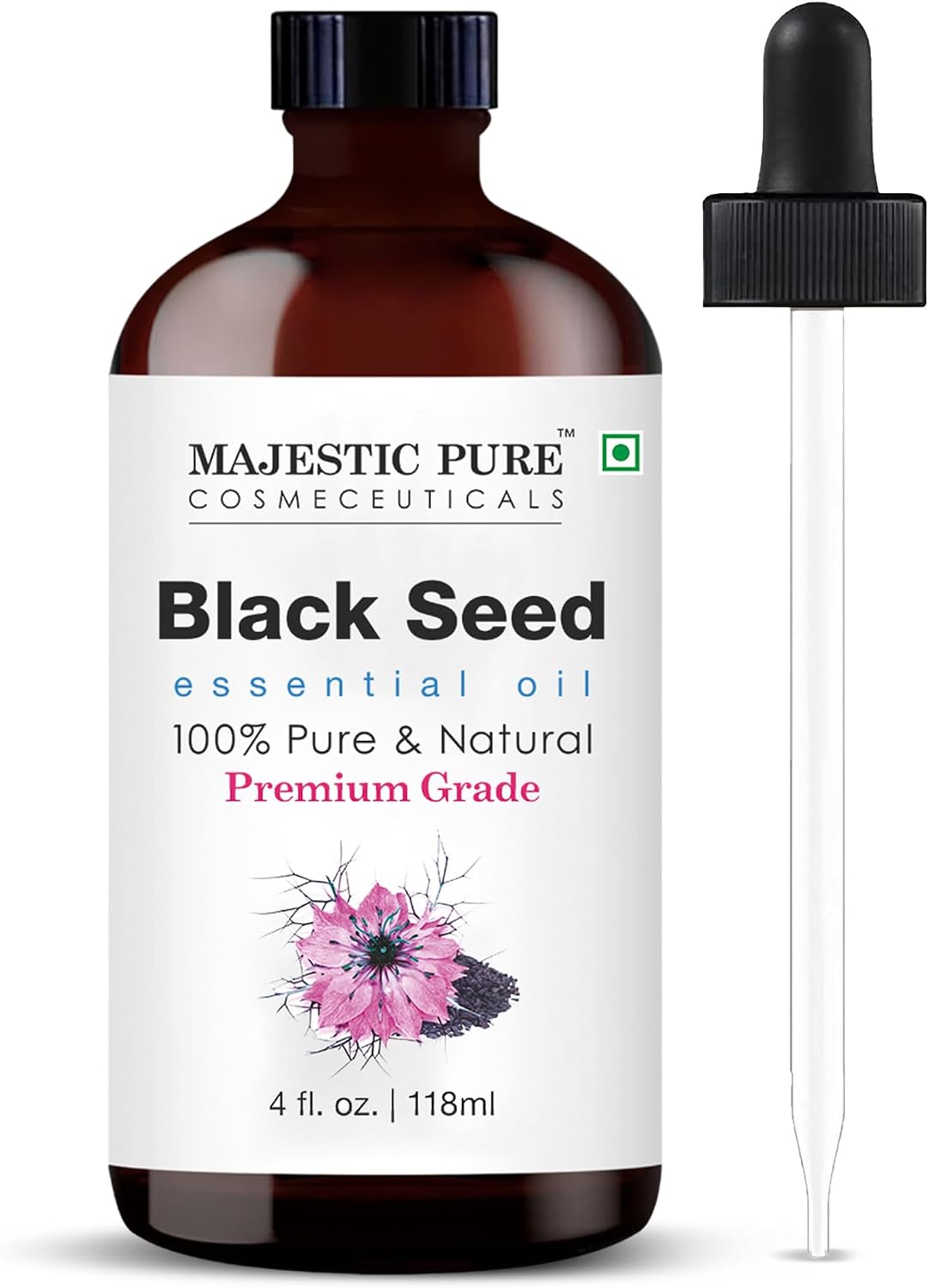 Majestic Pure Lavender Essential Oil for Diffuser - 4 Fl Oz | 100% Natural Essentials Oils for Aromatherapy, Soap and Candle Making Fragrance, Massage and Skin, Lavender Oil