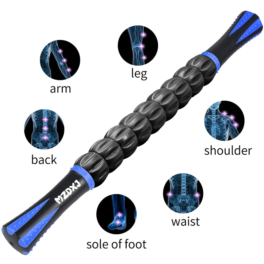 Wooden Cellulite Massage Roller for Legs and Thighs - Handheld Fascia Blaster Tool for Muscle Relief, Lymphatic Drainage & Body Sculpting - Anti Cellulite Massager for Women and Men (12 Wheel)