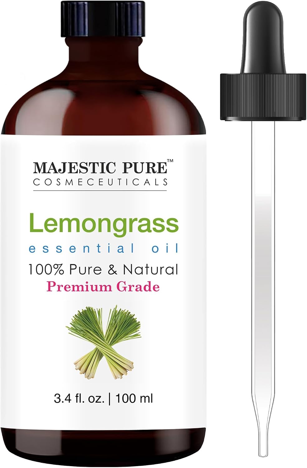 Majestic Pure Lavender Essential Oil for Diffuser - 4 Fl Oz | 100% Natural Essentials Oils for Aromatherapy, Soap and Candle Making Fragrance, Massage and Skin, Lavender Oil