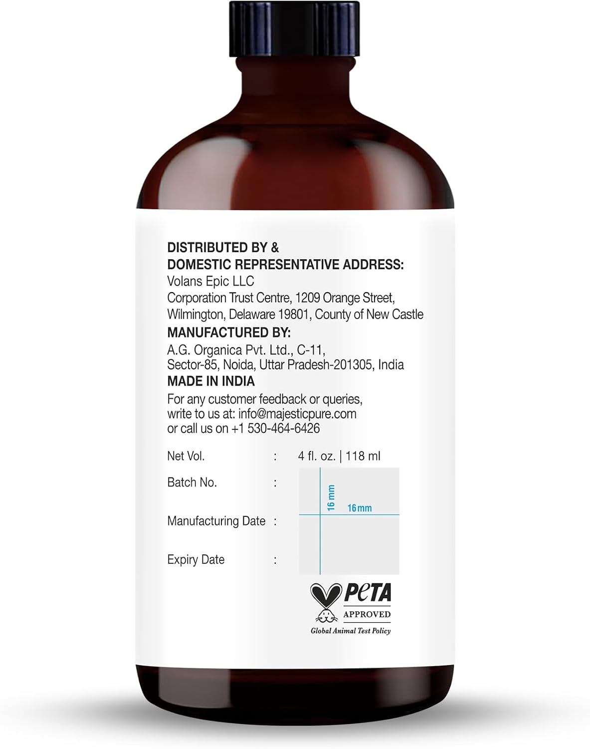 Majestic Pure Lavender Essential Oil for Diffuser - 4 Fl Oz | 100% Natural Essentials Oils for Aromatherapy, Soap and Candle Making Fragrance, Massage and Skin, Lavender Oil