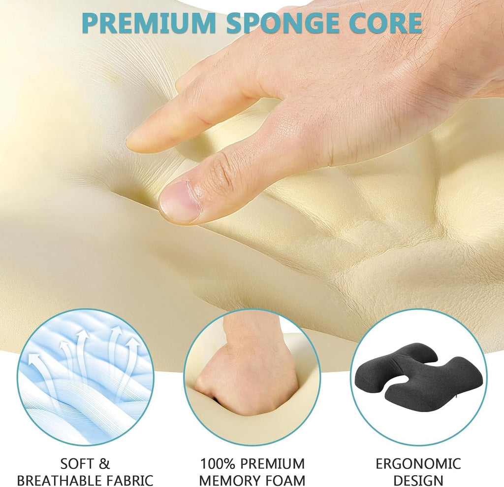 Face Down Massage Pillow for Sleeping, Non-Slip Bottom | Face Down Pillow with Non-Slip Bottom Home Head Cushion and Chest Cushion for SPA & Sleep (Gray)