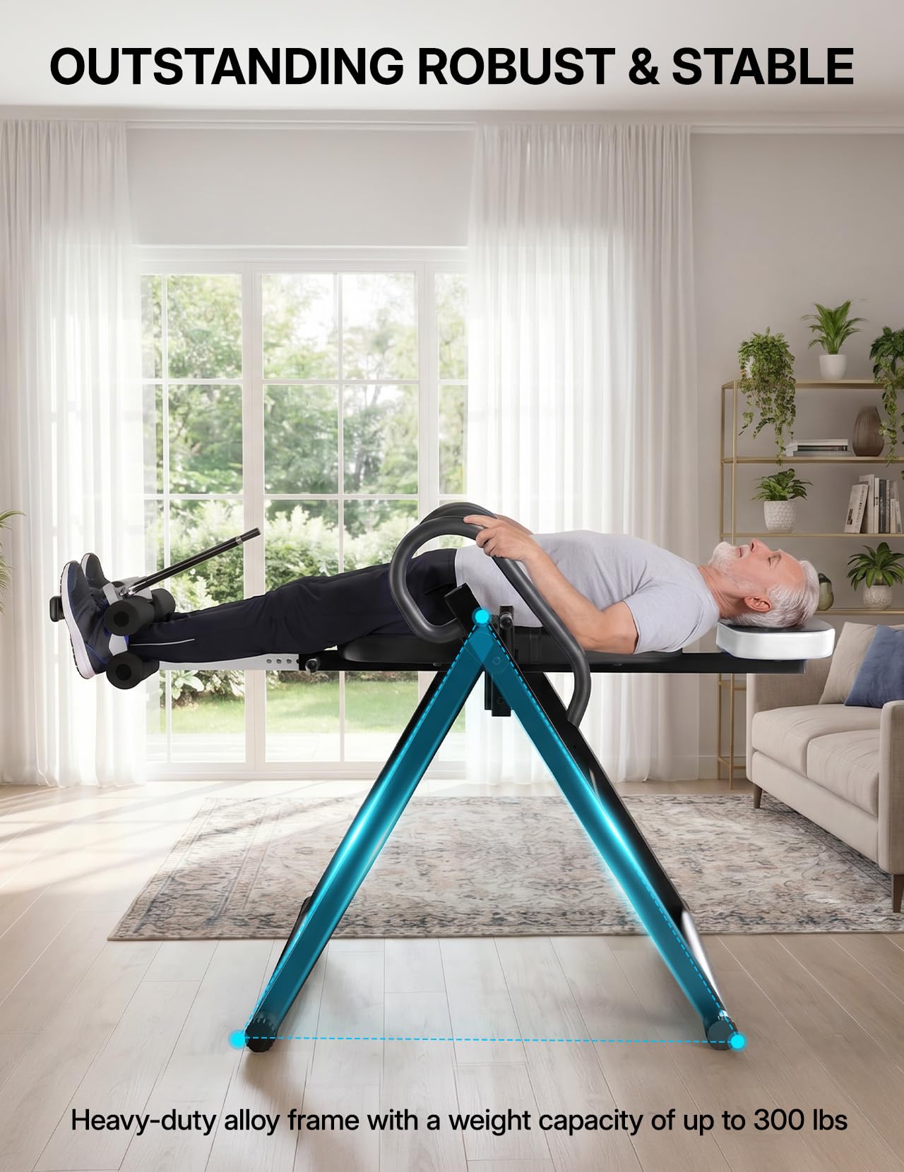 YOLEO Gravity Inversion Table for Back Pain Relief 2026 New Inversion Table | w/Lumbar Support, Easy to Assemble, Back Stretcher Machine 300 lbs