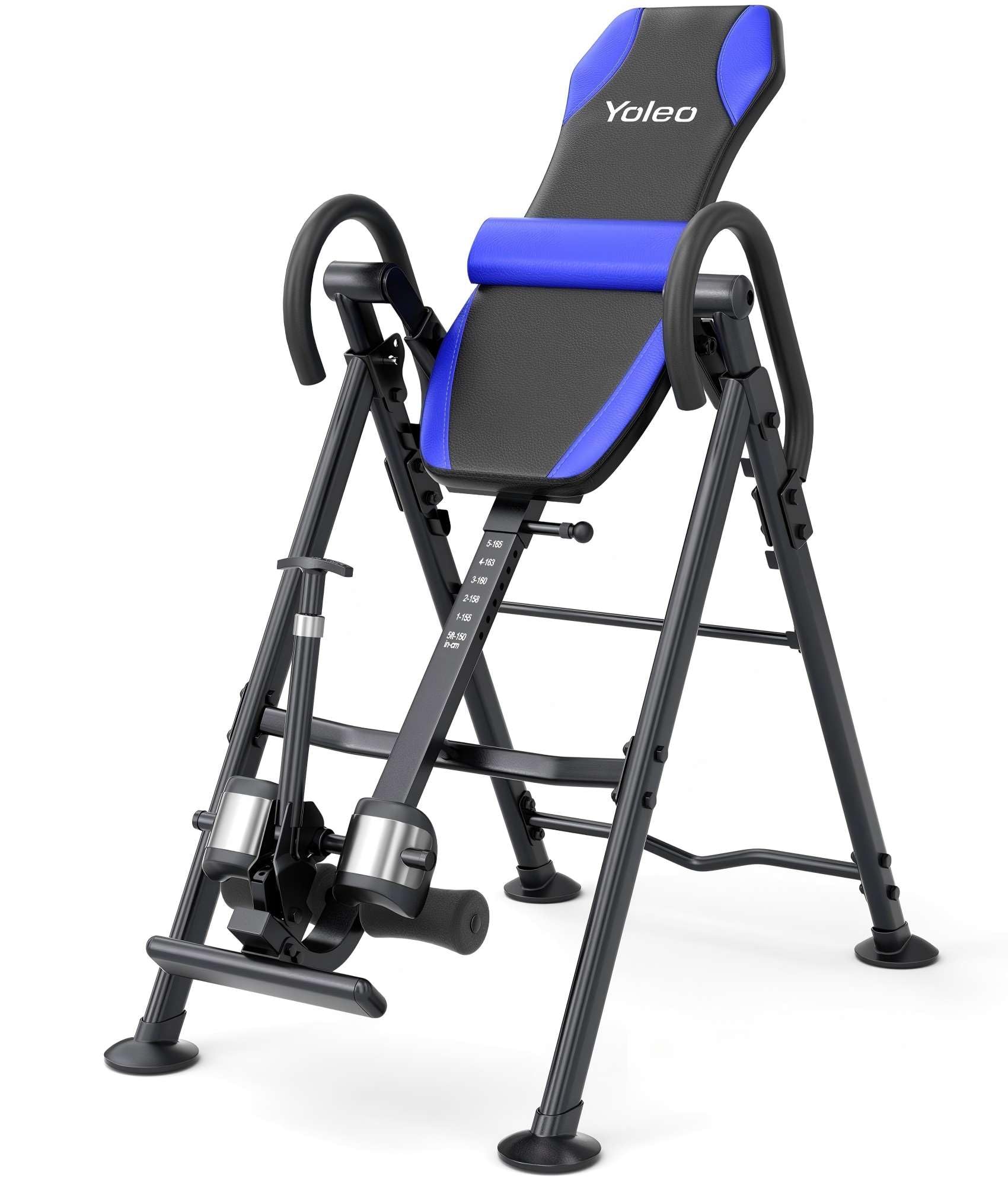 YOLEO Gravity Inversion Table for Back Pain Relief 2026 New Inversion Table | w/Lumbar Support, Easy to Assemble, Back Stretcher Machine 300 lbs