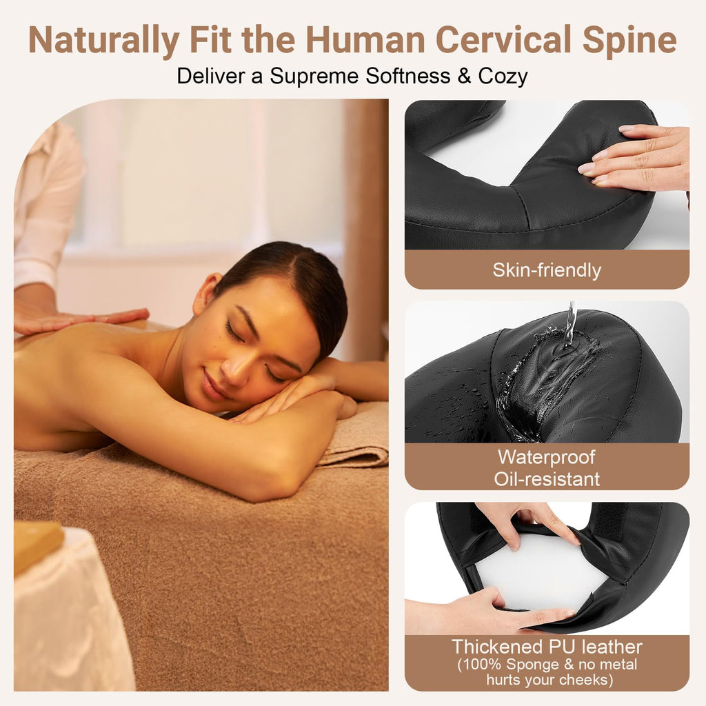 Face Down Massage Pillow for Sleeping, Non-Slip Bottom | Face Down Pillow with Non-Slip Bottom Home Head Cushion and Chest Cushion for SPA & Sleep (Gray)