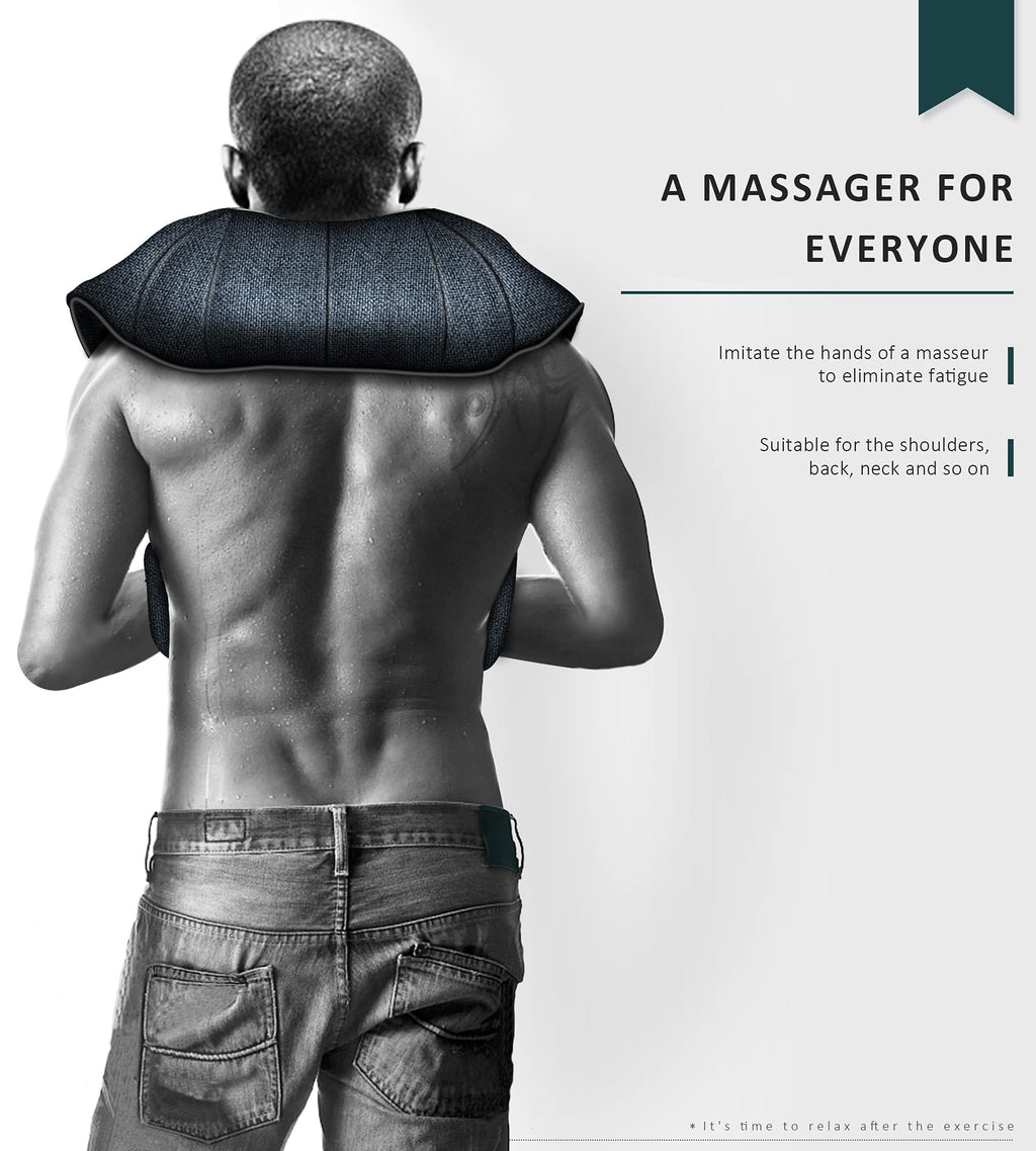 Mo Cuishle Women Men Gifts, Shiatsu Back Shoulder & Neck Massager with Heat | Electric Deep Tissue 4D Kneading Massage, Best Gifts for Mom Dad Wife Husband her Him, Christmas, Birthday (NOT Cordless)