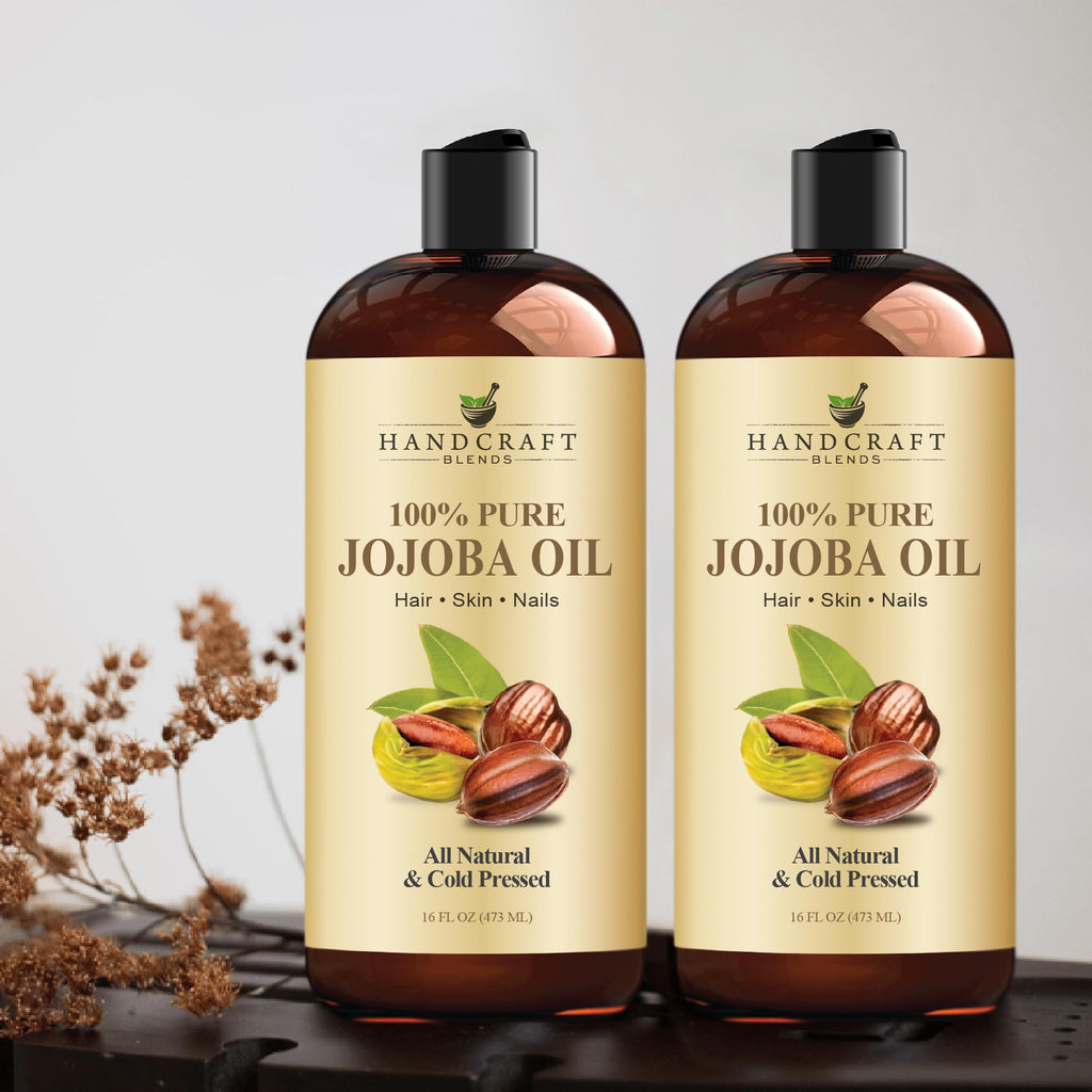 Handcraft Blends Cold-Pressed Organic Castor Oil 16 Fl Oz | Glass Bottle | Roll on Bottle | 100% Pure and Natural | Premium Grade Carrier Oil | Hair, Eyelashes and Eyebrows | Hair and Body