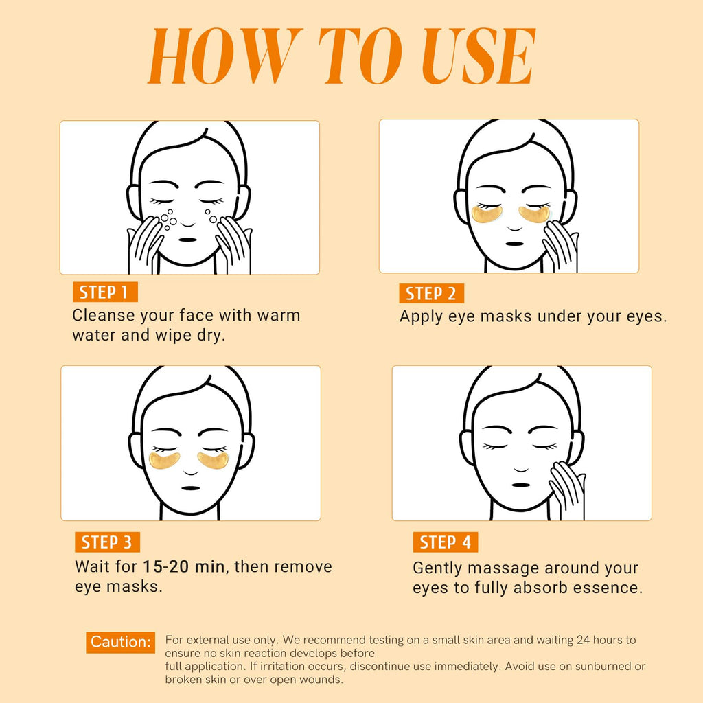PEAUAMIE Under Eye Patches Gold and Hyaluronic Acid for puffy eyes,Rose Eye Masks for Dark Circles and Puffiness skin care Smooth Wrinkles products 30 Pairs