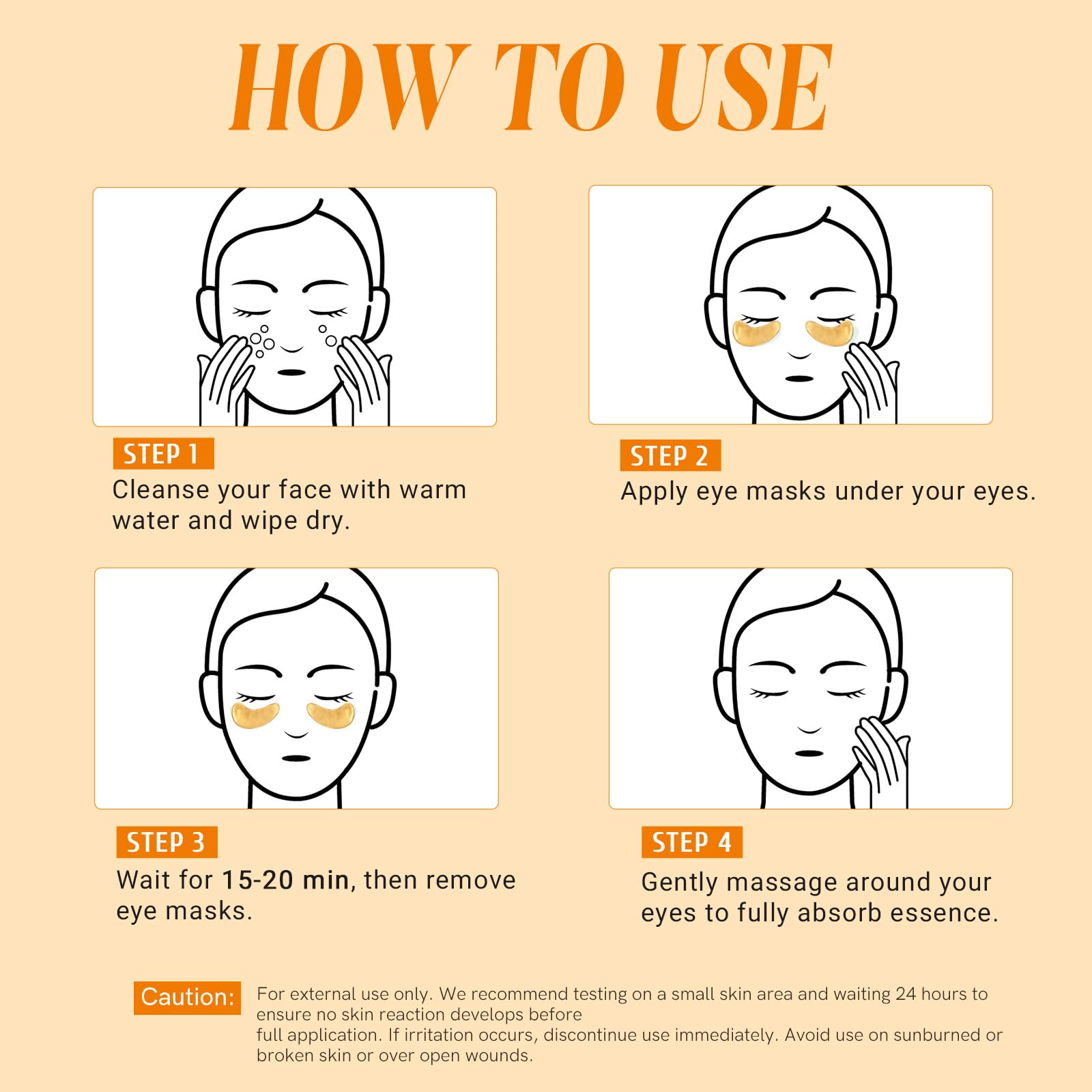 PEAUAMIE Under Eye Patches Gold and Hyaluronic Acid for puffy eyes,Rose Eye Masks for Dark Circles and Puffiness skin care Smooth Wrinkles products 30 Pairs