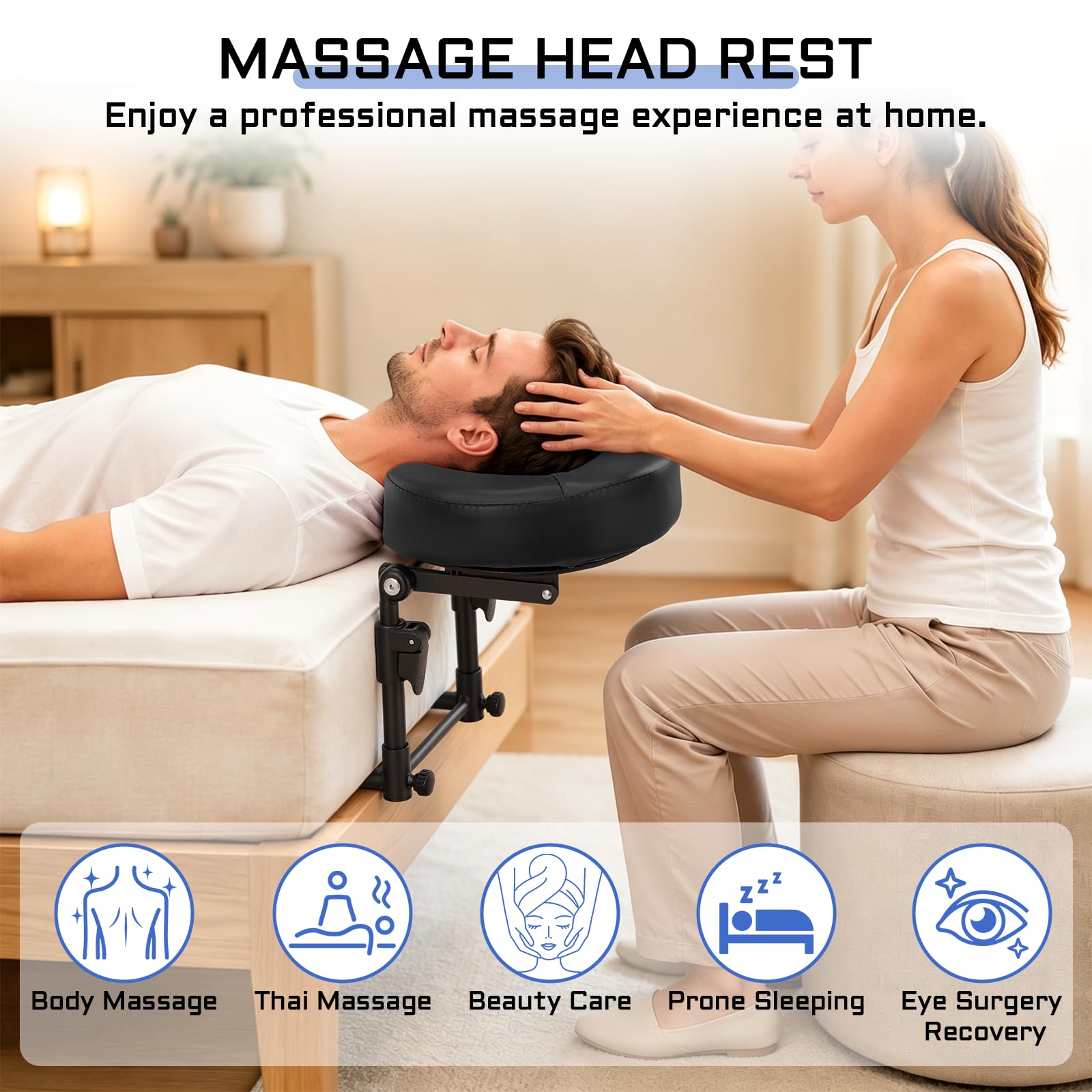 Face Down Massage Pillow for Sleeping, Non-Slip Bottom | Face Down Pillow with Non-Slip Bottom Home Head Cushion and Chest Cushion for SPA & Sleep (Gray)