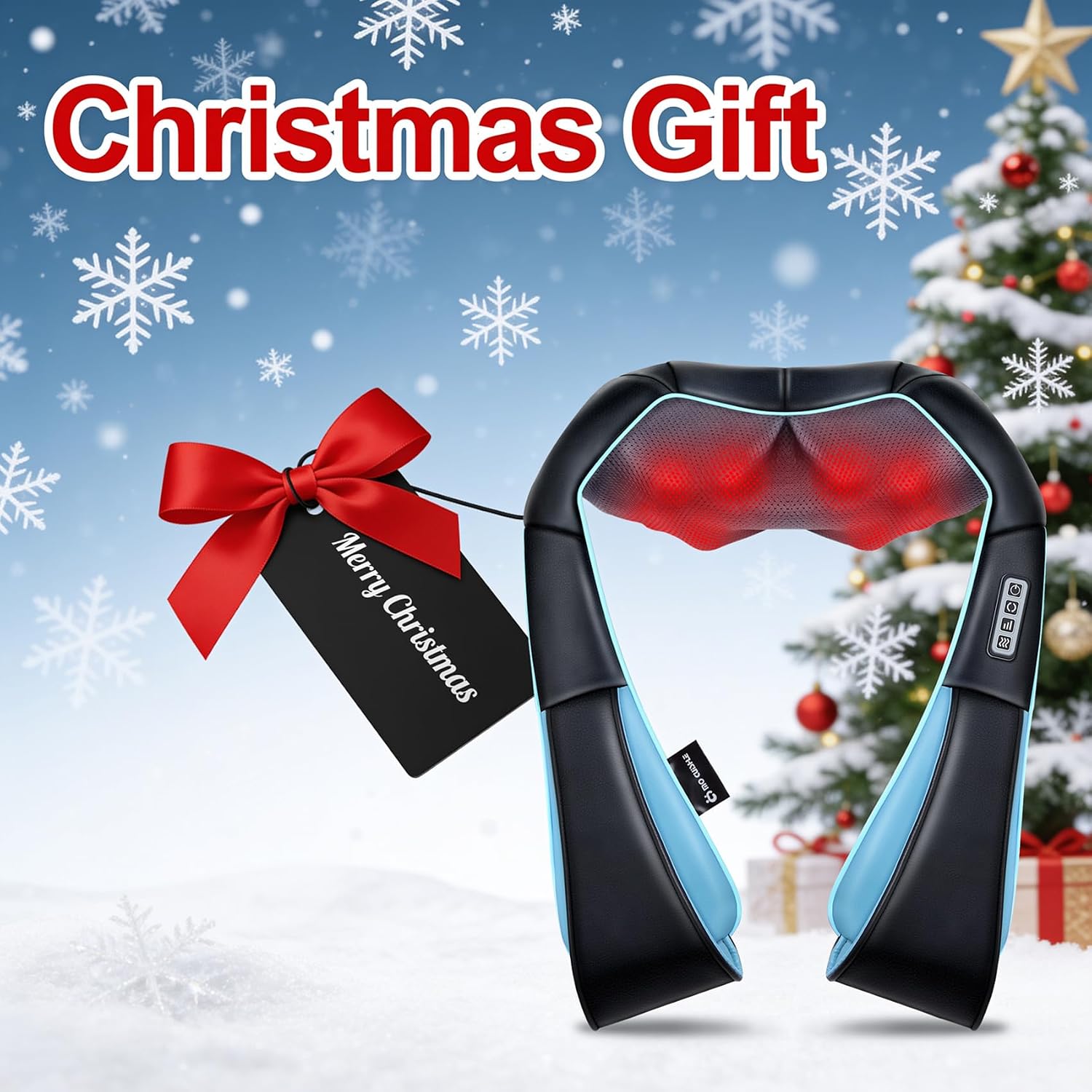 Mo Cuishle Women Men Gifts, Shiatsu Back Shoulder & Neck Massager with Heat | Electric Deep Tissue 4D Kneading Massage, Best Gifts for Mom Dad Wife Husband her Him, Christmas, Birthday (NOT Cordless)