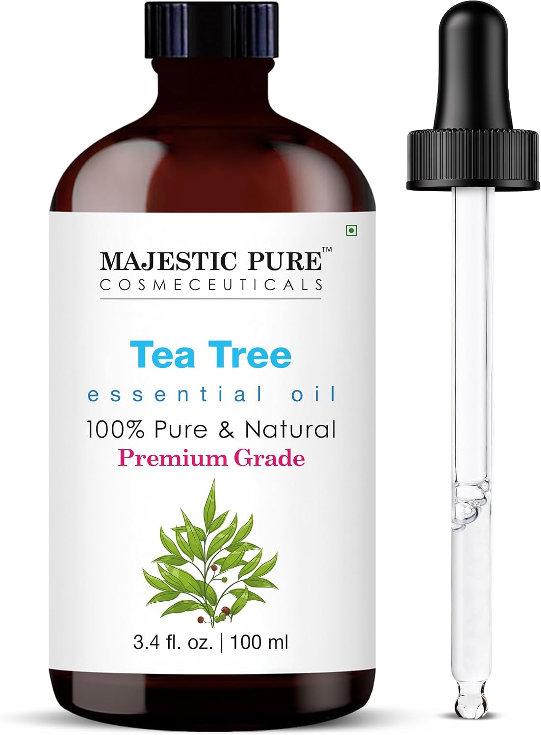 Majestic Pure Lavender Essential Oil for Diffuser - 4 Fl Oz | 100% Natural Essentials Oils for Aromatherapy, Soap and Candle Making Fragrance, Massage and Skin, Lavender Oil