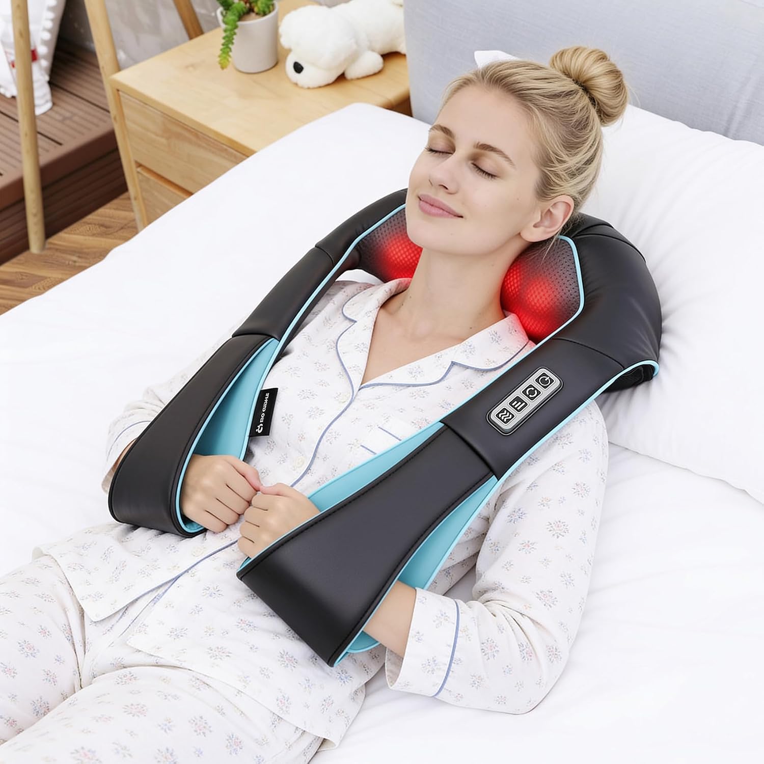 Mo Cuishle Women Men Gifts, Shiatsu Back Shoulder & Neck Massager with Heat | Electric Deep Tissue 4D Kneading Massage, Best Gifts for Mom Dad Wife Husband her Him, Christmas, Birthday (NOT Cordless)