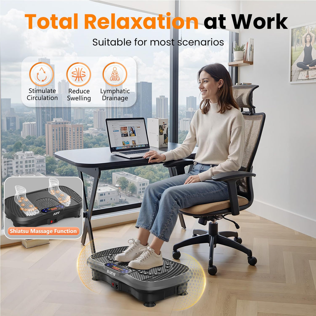 AXV Vibration Plate Exercise Machine Fitness Platform Body Vibrating Board