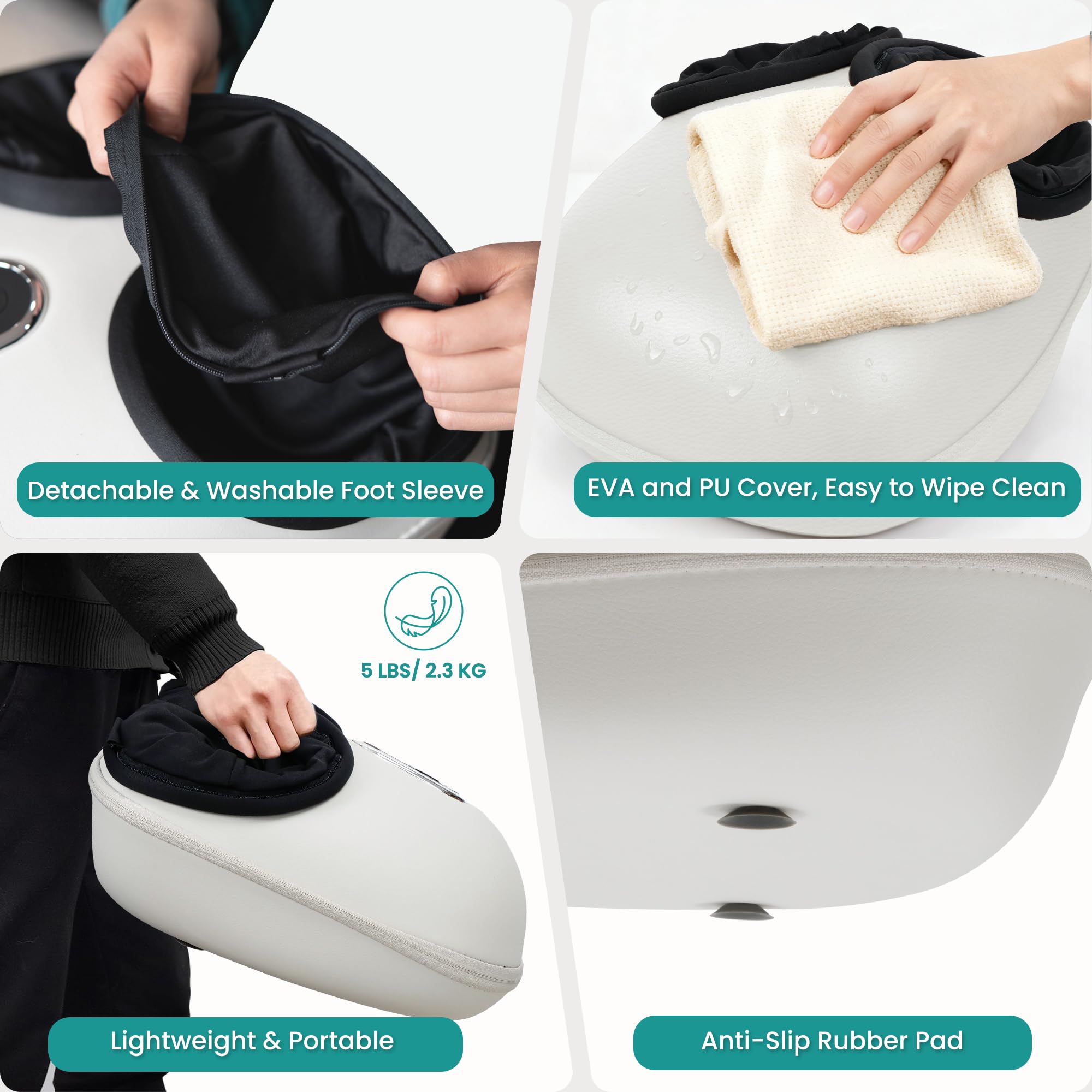Nekteck Shiatsu Foot Massager with Heat [2026 Upgraded], 3 Modes Deep Kneading Therapy Air Compression, Feet Massage for Plantar Fasciitis, Relaxation Gifts for Men Women Mom Dad Birthday