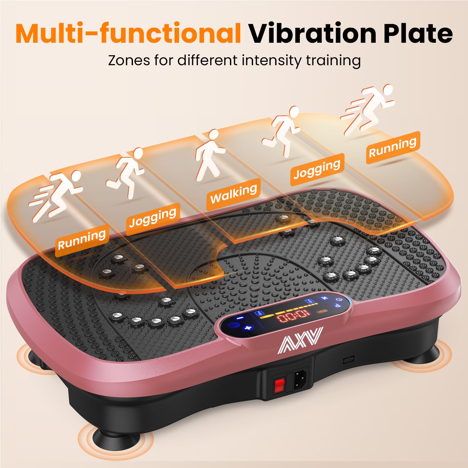 AXV Vibration Plate Exercise Machine Fitness Platform Body Vibrating Board