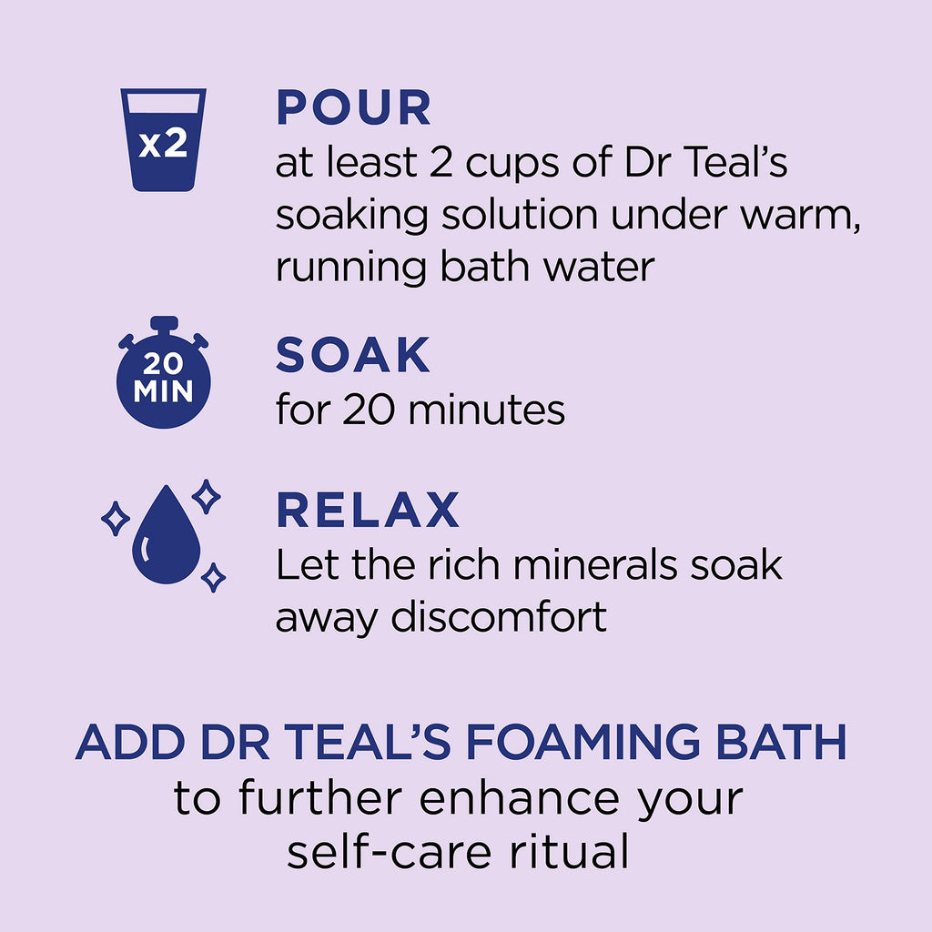 Dr Teal's Epsom Salt Magnesium Soak, Lavender, Eucalyptus & Wellness Trio, 3 lbs (Pack of 3)