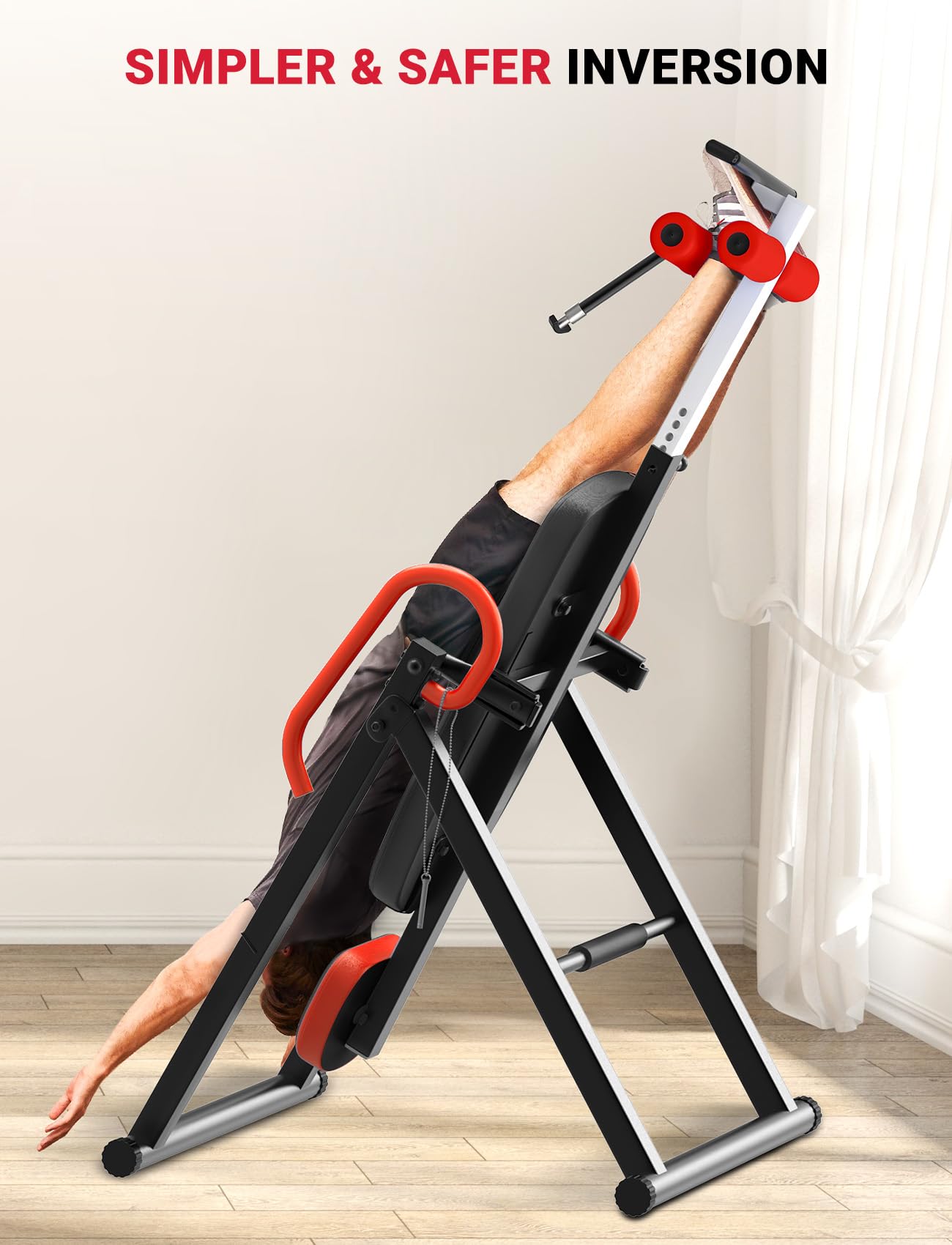 YOLEO Gravity Inversion Table for Back Pain Relief 2026 New Inversion Table | w/Lumbar Support, Easy to Assemble, Back Stretcher Machine 300 lbs