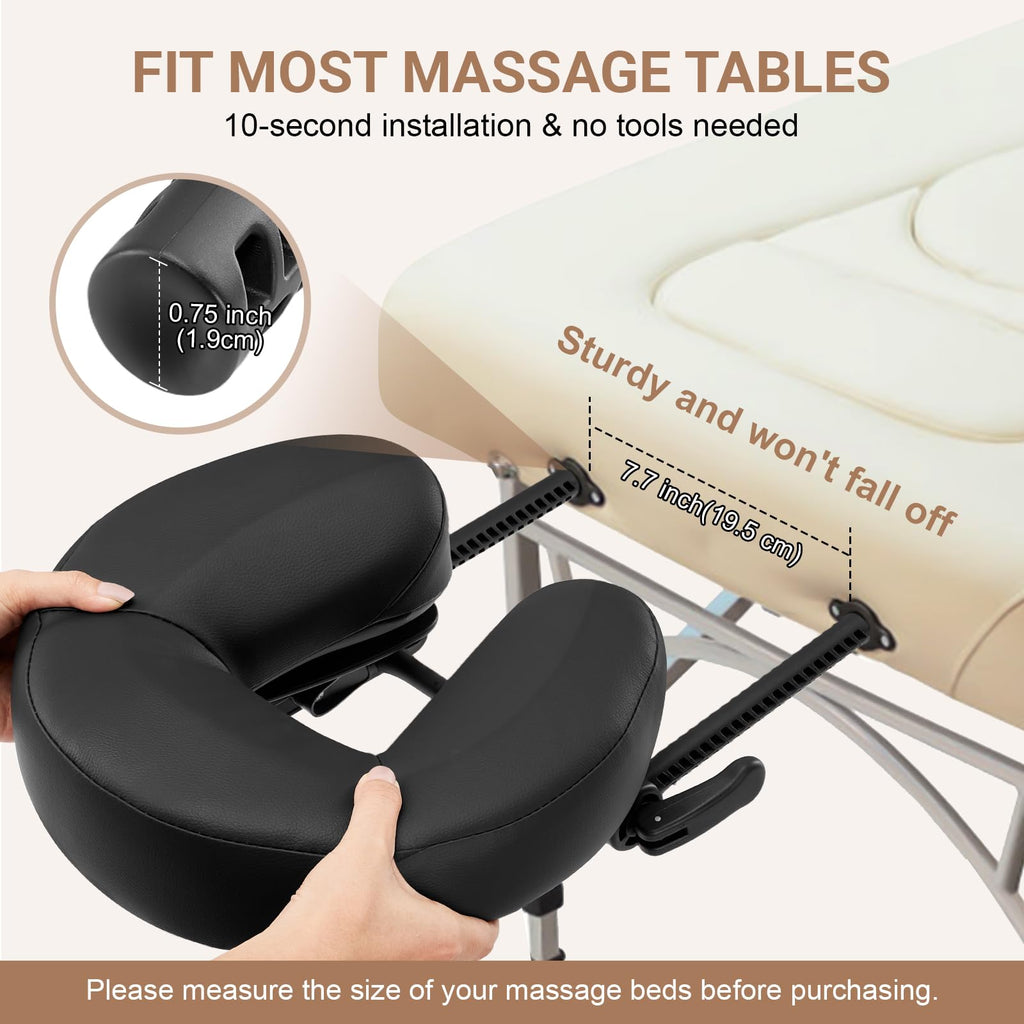 Face Down Massage Pillow for Sleeping, Non-Slip Bottom | Face Down Pillow with Non-Slip Bottom Home Head Cushion and Chest Cushion for SPA & Sleep (Gray)