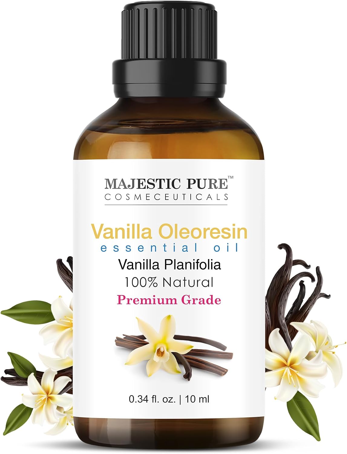 Majestic Pure Lavender Essential Oil for Diffuser - 4 Fl Oz | 100% Natural Essentials Oils for Aromatherapy, Soap and Candle Making Fragrance, Massage and Skin, Lavender Oil