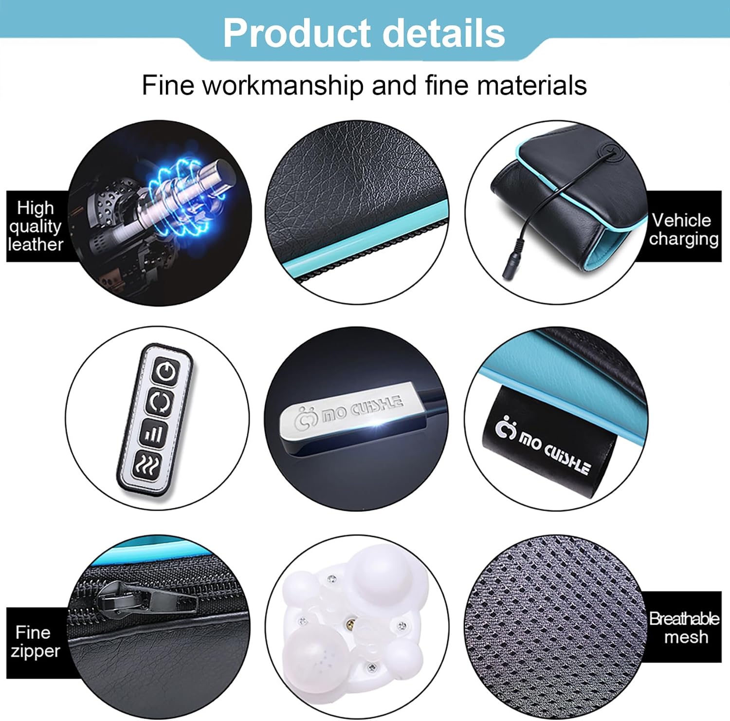 Mo Cuishle Women Men Gifts, Shiatsu Back Shoulder & Neck Massager with Heat | Electric Deep Tissue 4D Kneading Massage, Best Gifts for Mom Dad Wife Husband her Him, Christmas, Birthday (NOT Cordless)