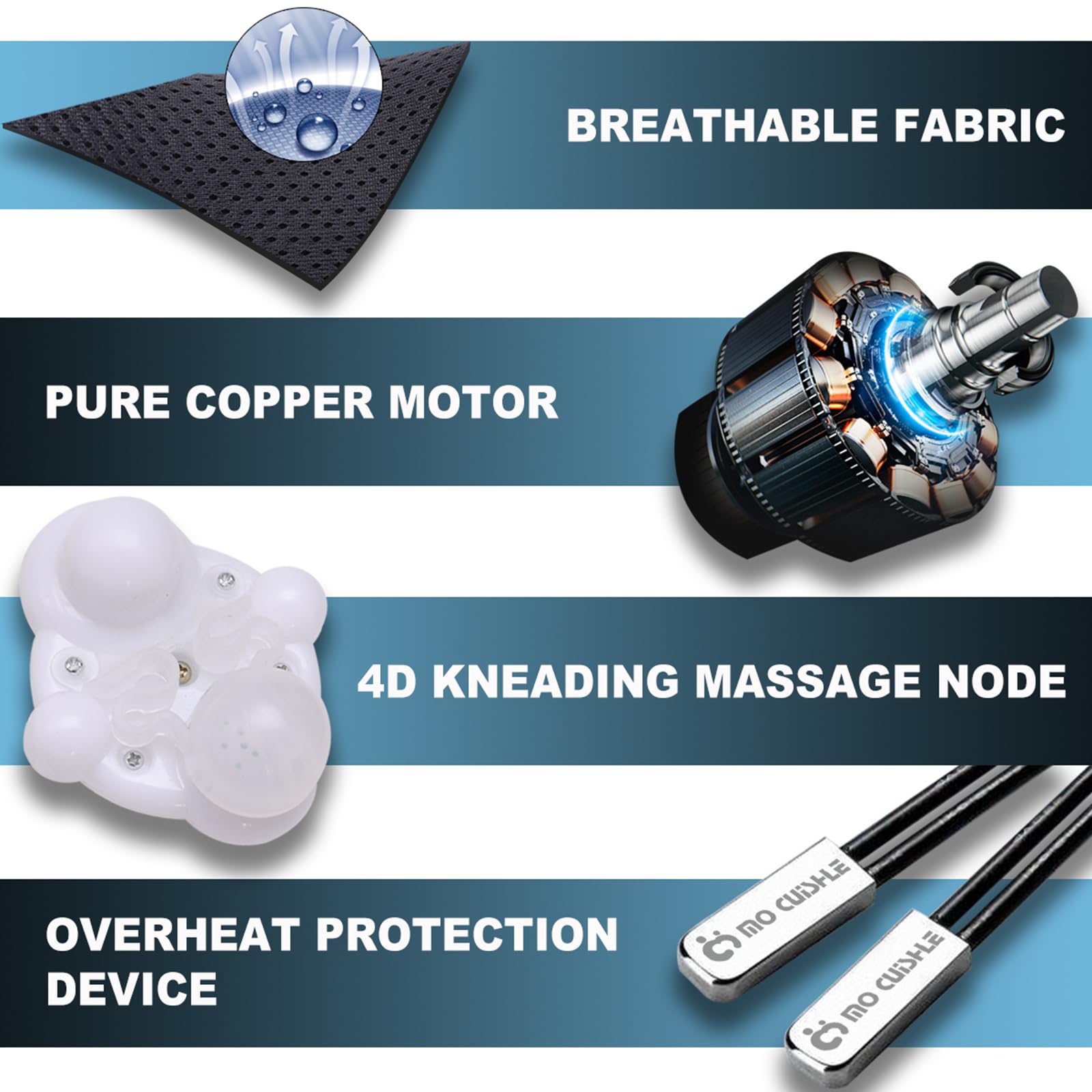 Mo Cuishle Women Men Gifts, Shiatsu Back Shoulder & Neck Massager with Heat | Electric Deep Tissue 4D Kneading Massage, Best Gifts for Mom Dad Wife Husband her Him, Christmas, Birthday (NOT Cordless)
