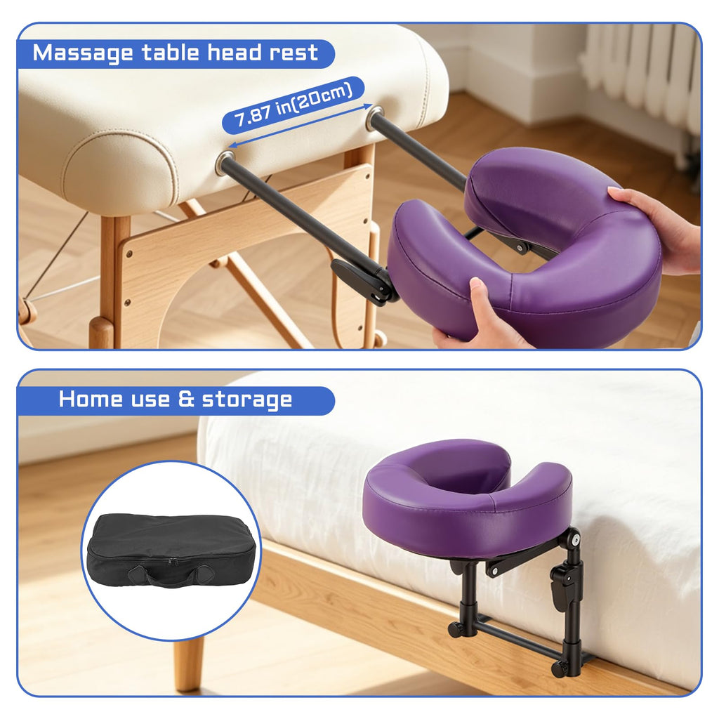 Face Down Massage Pillow for Sleeping, Non-Slip Bottom | Face Down Pillow with Non-Slip Bottom Home Head Cushion and Chest Cushion for SPA & Sleep (Gray)