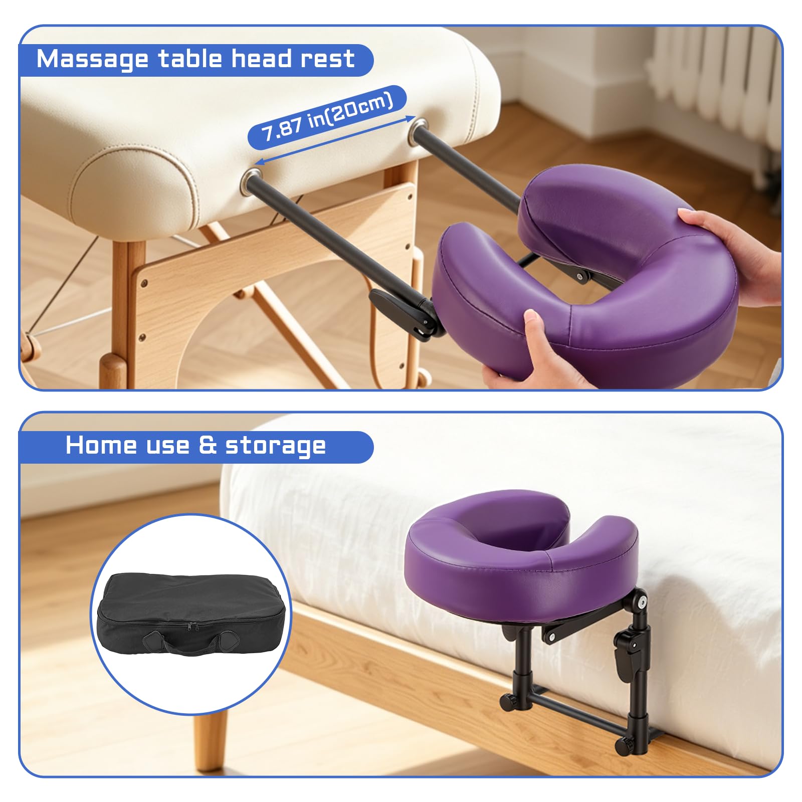 Face Down Massage Pillow for Sleeping, Non-Slip Bottom | Face Down Pillow with Non-Slip Bottom Home Head Cushion and Chest Cushion for SPA & Sleep (Gray)