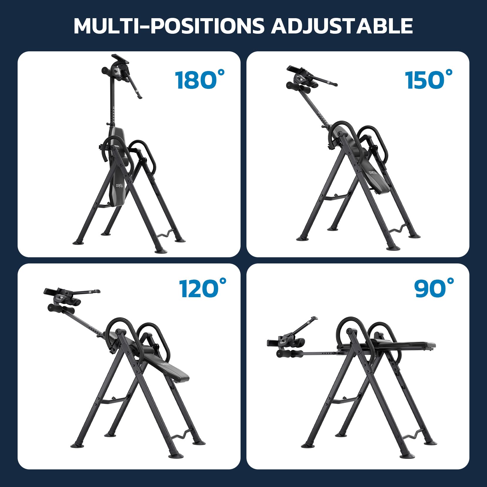YOLEO Gravity Inversion Table for Back Pain Relief 2026 New Inversion Table | w/Lumbar Support, Easy to Assemble, Back Stretcher Machine 300 lbs