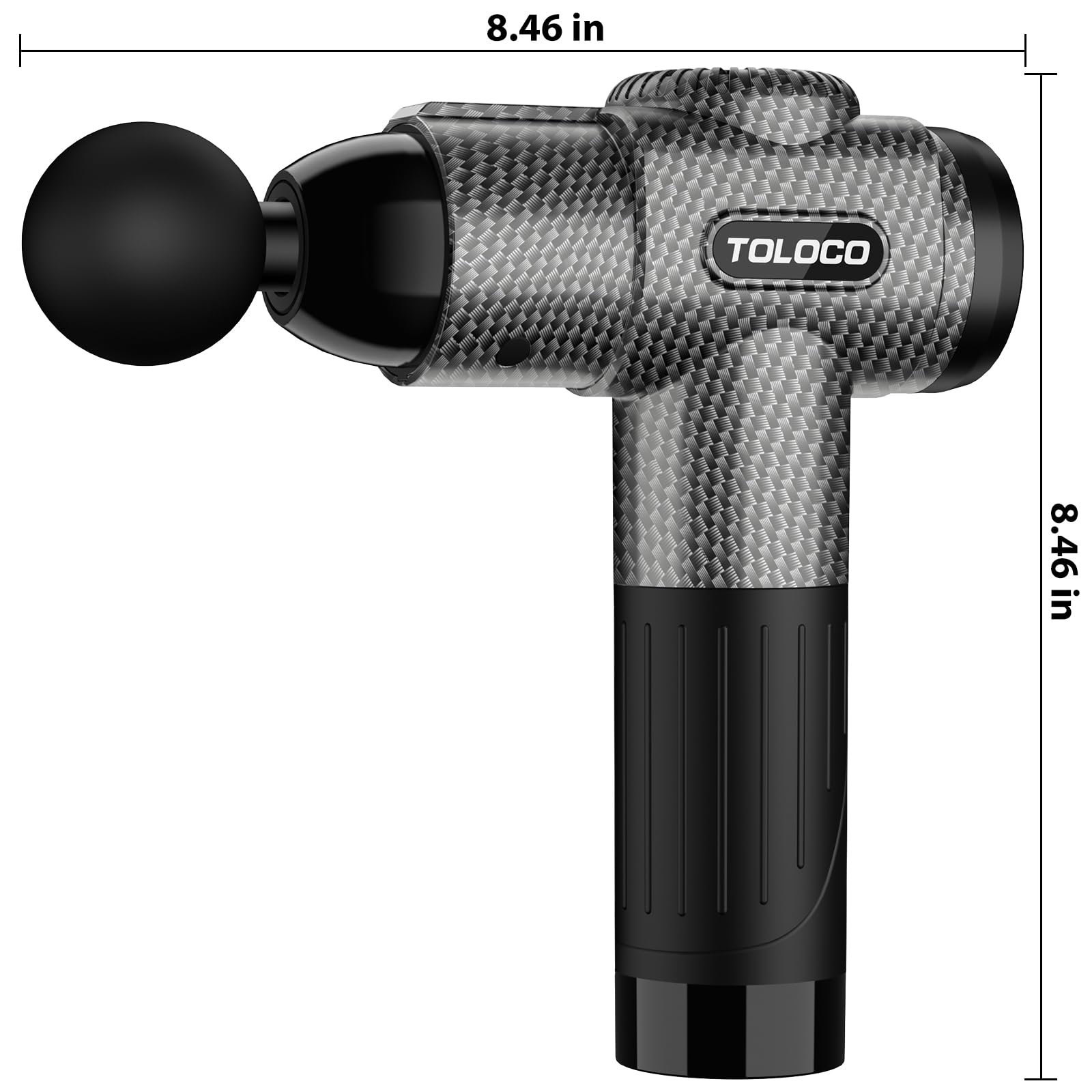 TOLOCO Massage Gun, Deep Tissue Back Massage for Athletes for Pain Relief, Percussion Massager with 10 Massages Heads & Silent Brushless Motor, Relaxation Gifts for Men Women, Black