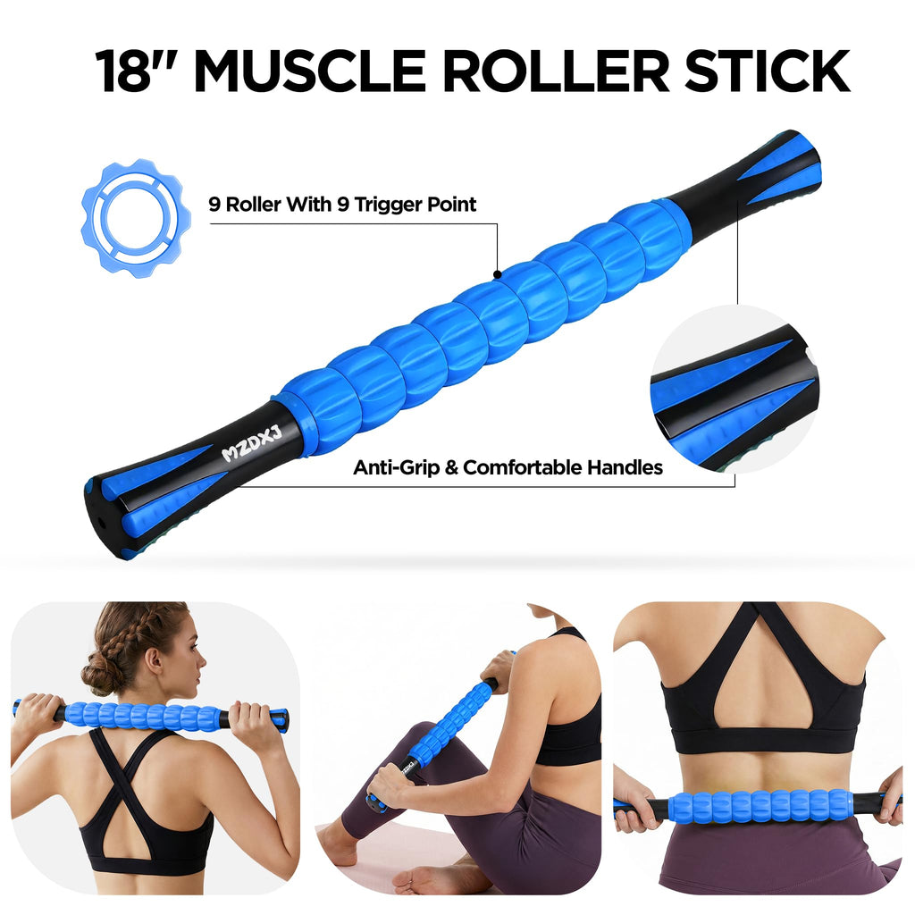 Wooden Cellulite Massage Roller for Legs and Thighs - Handheld Fascia Blaster Tool for Muscle Relief, Lymphatic Drainage & Body Sculpting - Anti Cellulite Massager for Women and Men (12 Wheel)