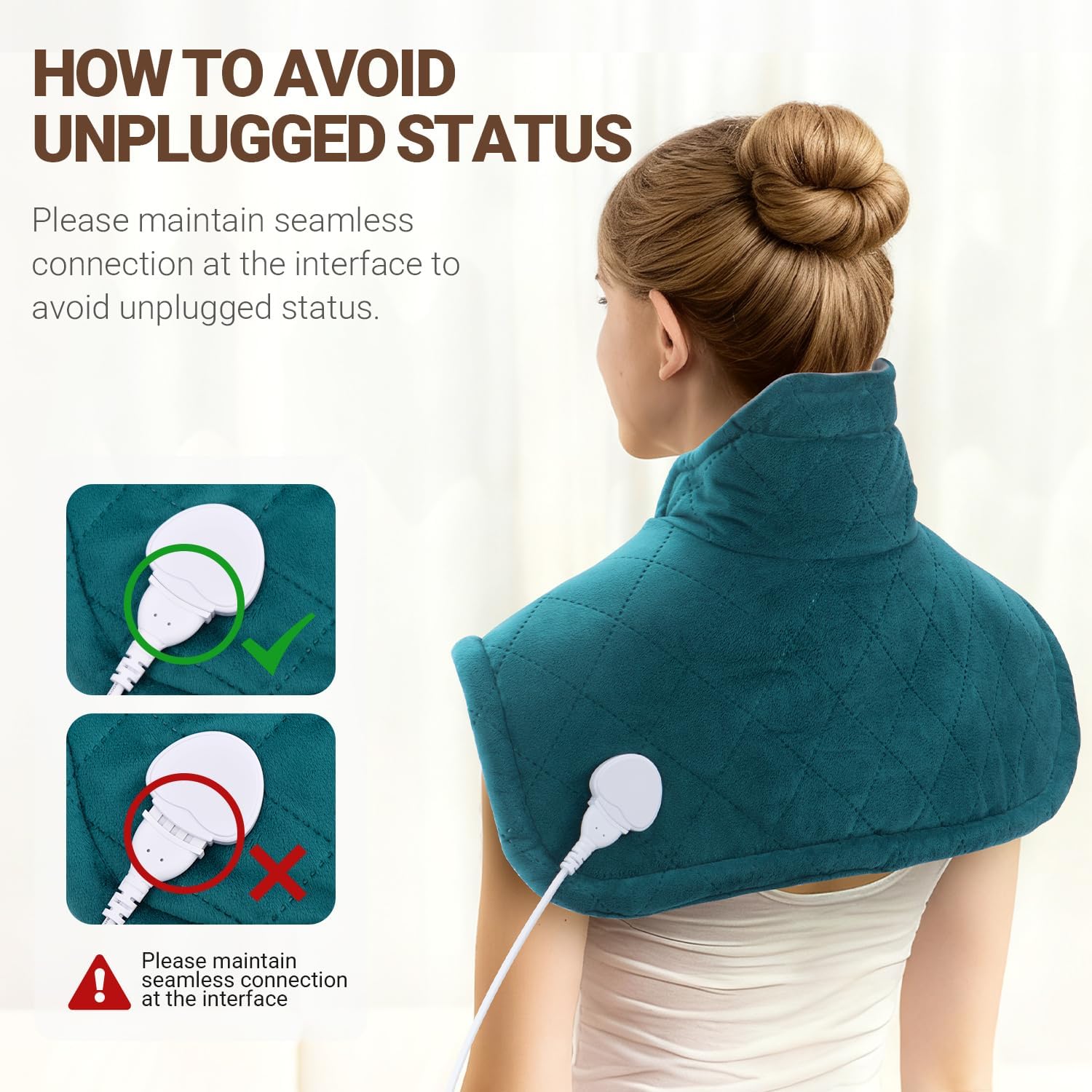 Graphene-Infused Heating Pad for Neck and Shoulders and Back, Heated Wrap | Deeper Pain Relief Weighted Heat Pad, Christmas Birthday Gifts for Women Men Mom Dad, Heated Pad w/6 Heat Settings 4 Auto-Off