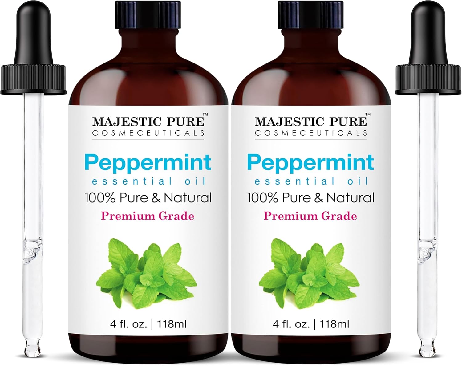 Majestic Pure Lavender Essential Oil for Diffuser - 4 Fl Oz | 100% Natural Essentials Oils for Aromatherapy, Soap and Candle Making Fragrance, Massage and Skin, Lavender Oil
