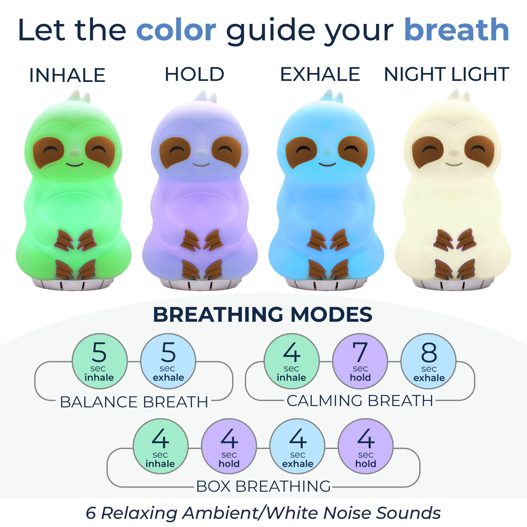 Mindsight 'Original Breathing Buddha' Guided Visual Meditation | 3 Modes to Slow Your Breathing & Calm Your Mind | Stress & Anxiety Relief | Wellness Gift | Adults, Kids, Classrooms | USB Rechargeable